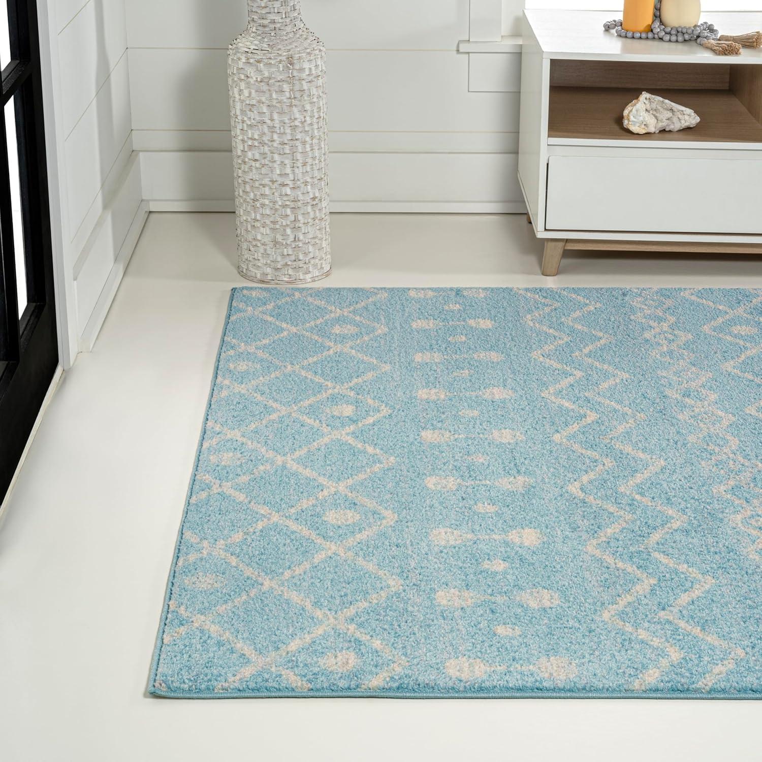 imageJONATHAN Y Aksil Moroccan Beni Souk GrayCream Runner Rug 2x8 Bohemian Scandinavian EasyCleaning for Living Room Bedroom Kitchen Pet Friendly NonShedding MOH208C28TurquoiseCream