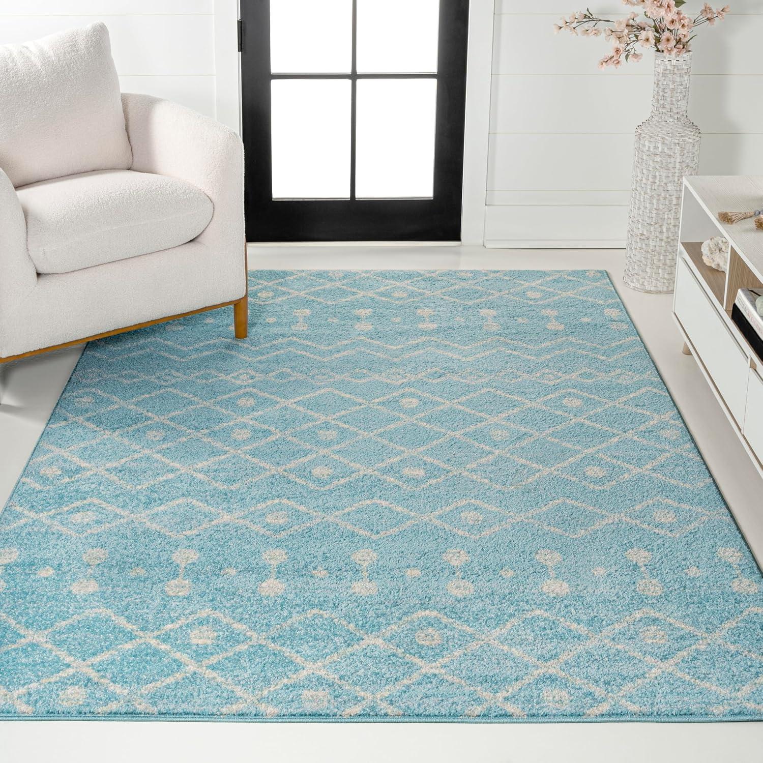 imageJONATHAN Y Aksil Moroccan Beni Souk GrayCream Runner Rug 2x8 Bohemian Scandinavian EasyCleaning for Living Room Bedroom Kitchen Pet Friendly NonShedding MOH208C28TurquoiseCream
