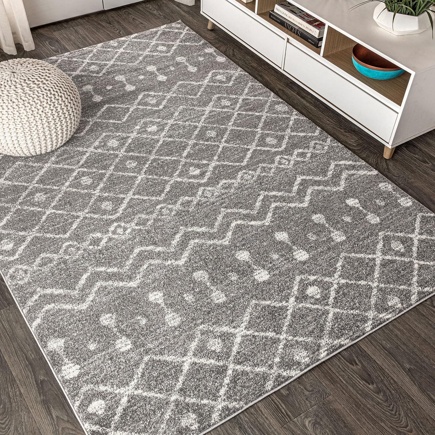 imageJONATHAN Y Aksil Moroccan Beni Souk GrayCream Runner Rug 2x8 Bohemian Scandinavian EasyCleaning for Living Room Bedroom Kitchen Pet Friendly NonShedding MOH208C28GrayCream