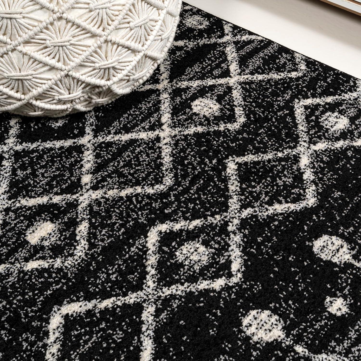 imageJONATHAN Y Aksil Moroccan Beni Souk GrayCream Runner Rug 2x8 Bohemian Scandinavian EasyCleaning for Living Room Bedroom Kitchen Pet Friendly NonShedding MOH208C28BlackCream