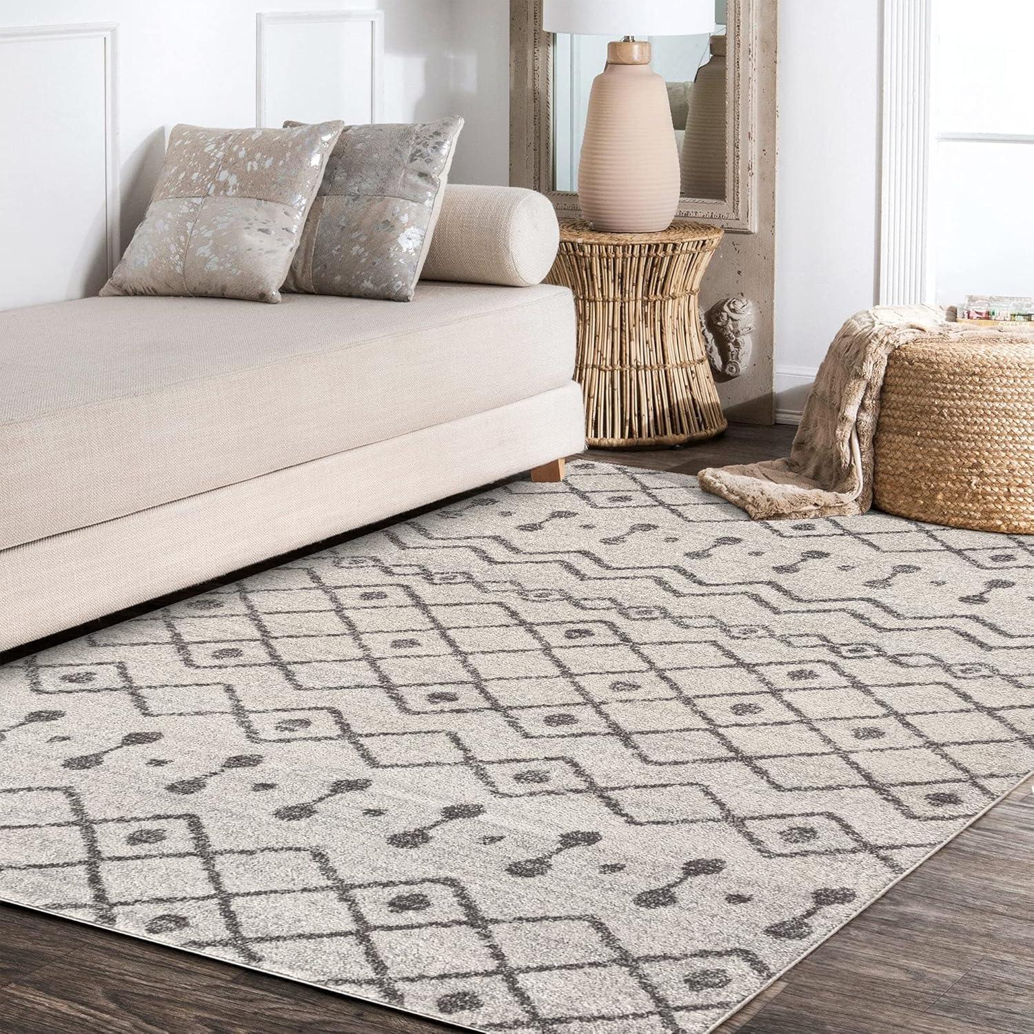 imageJONATHAN Y Aksil Moroccan Beni Souk GrayCream Runner Rug 2x8 Bohemian Scandinavian EasyCleaning for Living Room Bedroom Kitchen Pet Friendly NonShedding MOH208C28CreamGray