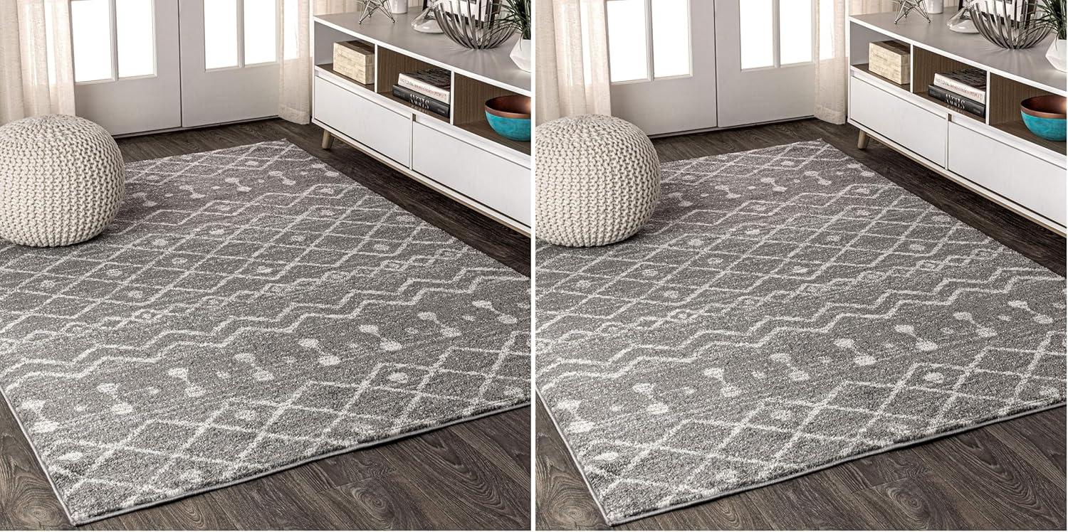 imageJONATHAN Y Aksil Moroccan Beni Souk GrayCream Runner Rug 2x8 Bohemian Scandinavian EasyCleaning for Living Room Bedroom Kitchen Pet Friendly NonShedding MOH208C28GrayCream