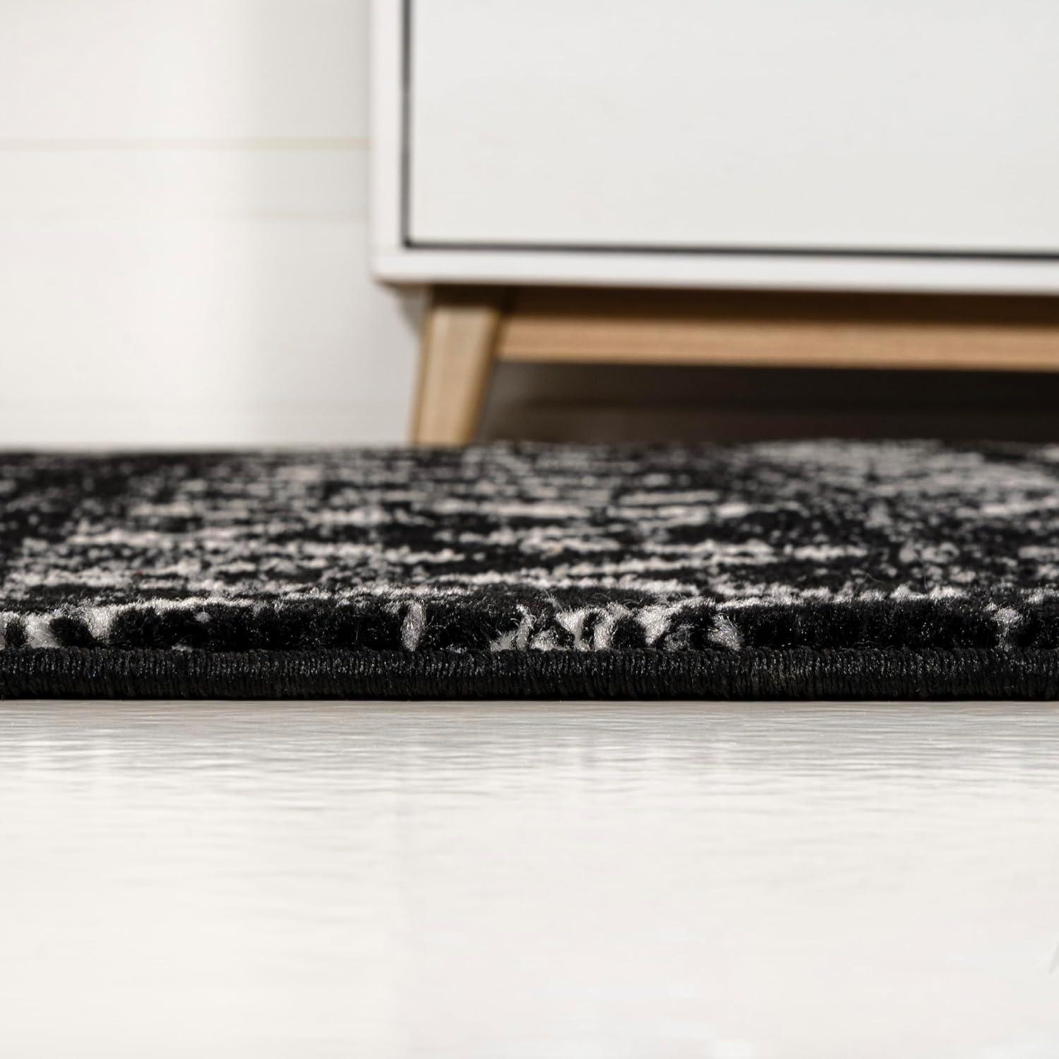 imageJONATHAN Y Aksil Moroccan Beni Souk GrayCream Runner Rug 2x8 Bohemian Scandinavian EasyCleaning for Living Room Bedroom Kitchen Pet Friendly NonShedding MOH208C28BlackCream