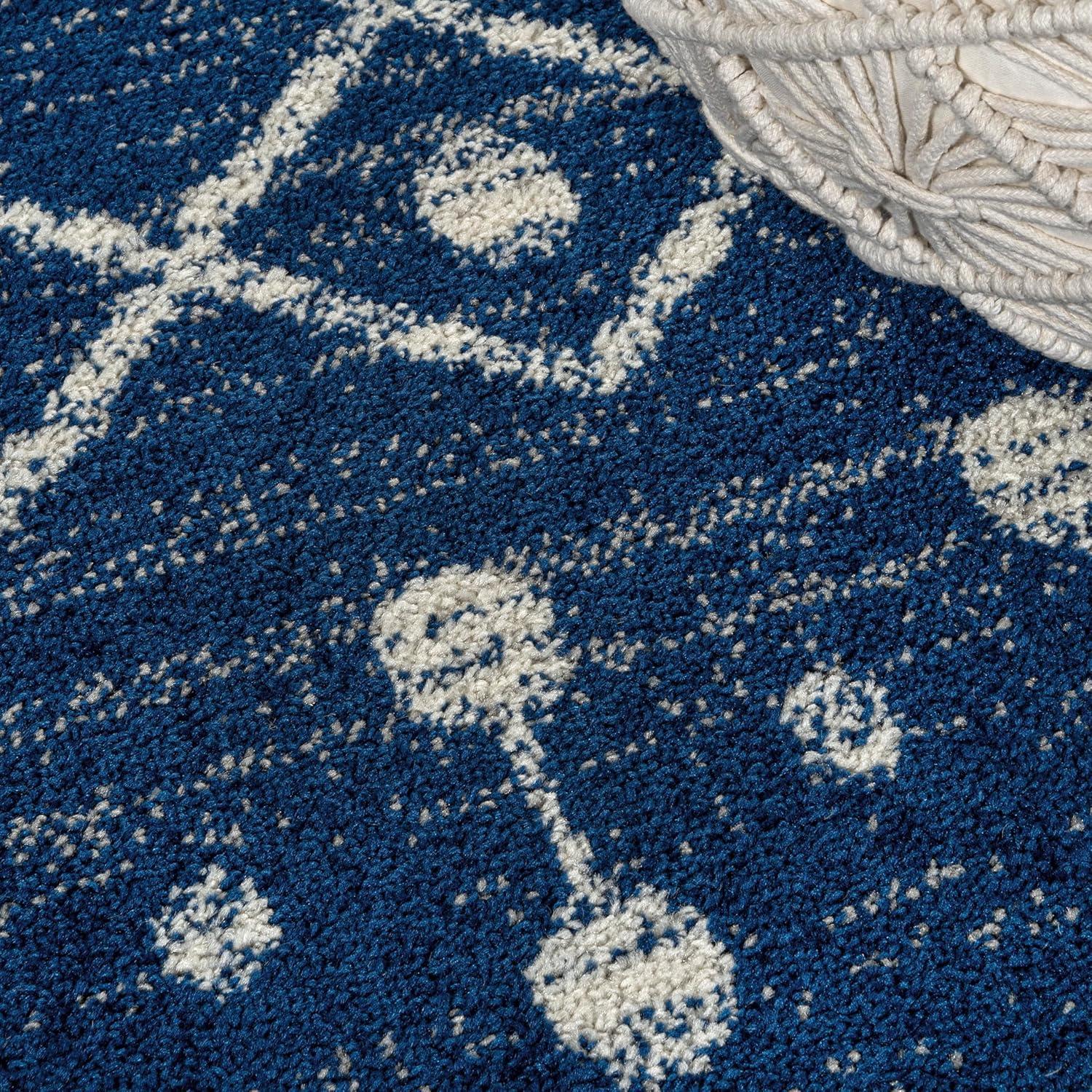 imageJONATHAN Y Aksil Moroccan Beni Souk GrayCream Runner Rug 2x8 Bohemian Scandinavian EasyCleaning for Living Room Bedroom Kitchen Pet Friendly NonShedding MOH208C28NavyCream