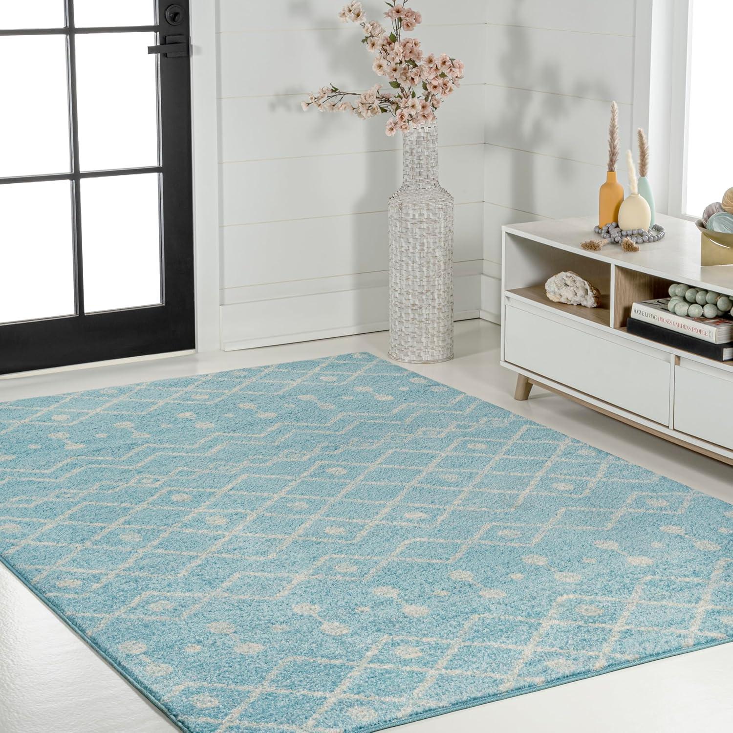 imageJONATHAN Y Aksil Moroccan Beni Souk GrayCream Runner Rug 2x8 Bohemian Scandinavian EasyCleaning for Living Room Bedroom Kitchen Pet Friendly NonShedding MOH208C28TurquoiseCream