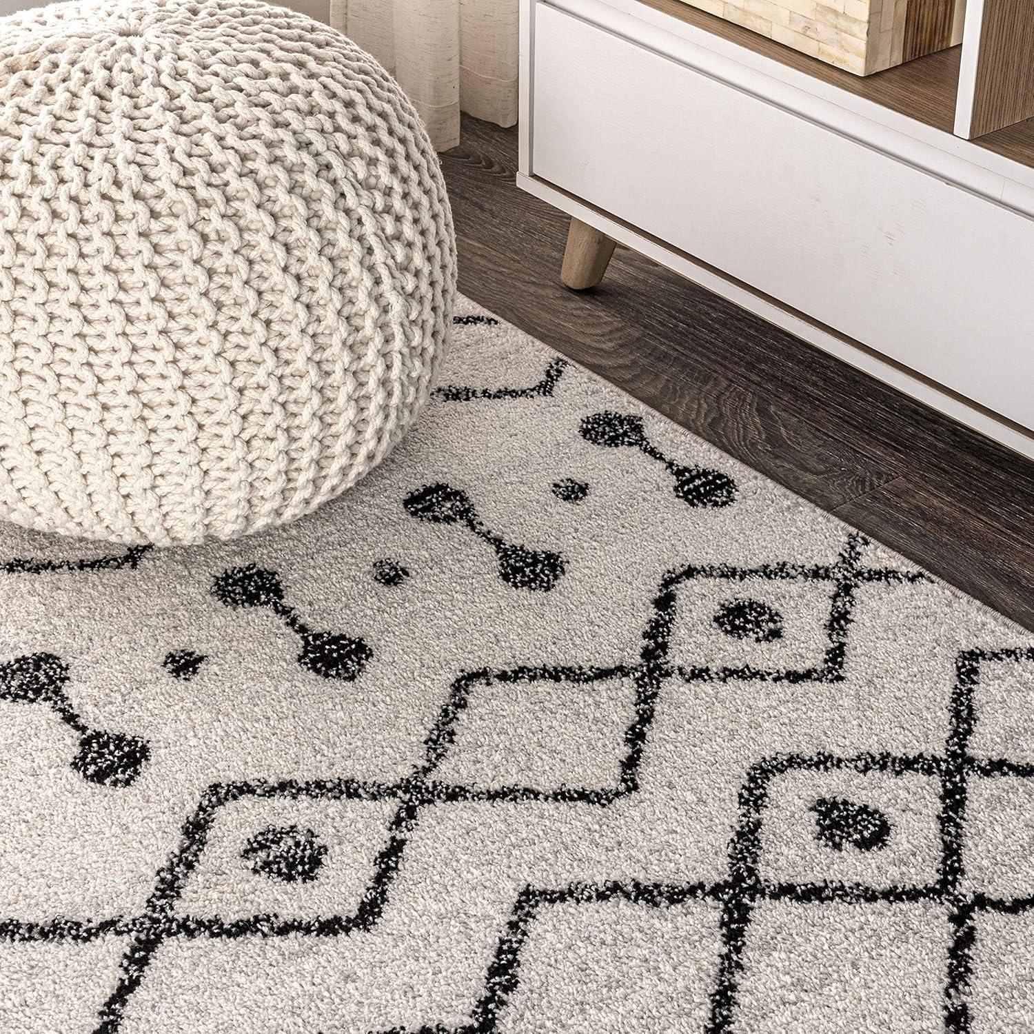 imageJONATHAN Y Aksil Moroccan Beni Souk GrayCream Runner Rug 2x8 Bohemian Scandinavian EasyCleaning for Living Room Bedroom Kitchen Pet Friendly NonShedding MOH208C28CreamBlack