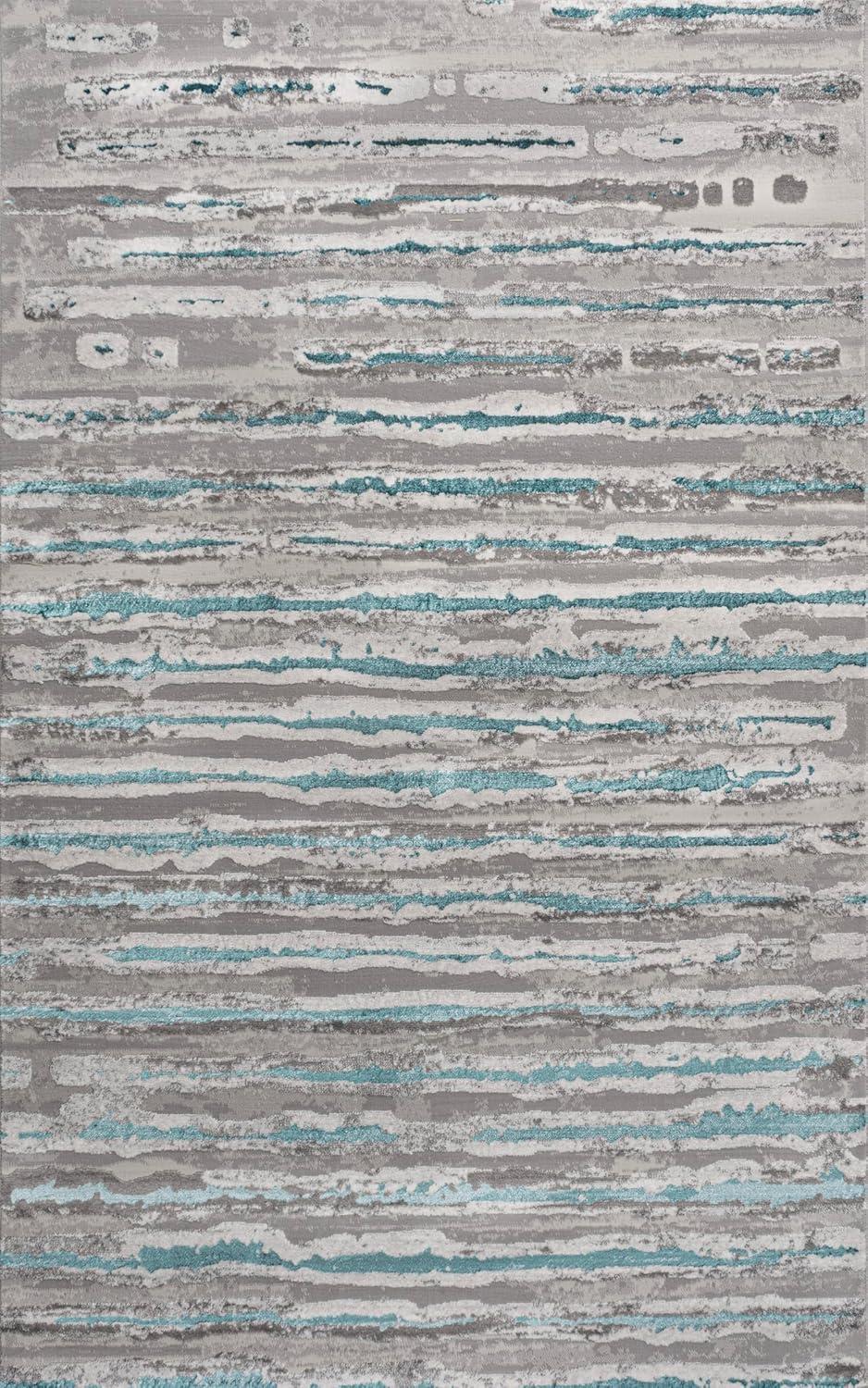 imageJONATHAN Y Batten Stripe GrayBlack Runner Rug 2X8 ft Modern for Living Room Bedroom Kitchen Office EasyCleaning High Traffic PetFriendly NonShedding SOR204B28GrayTurquoise