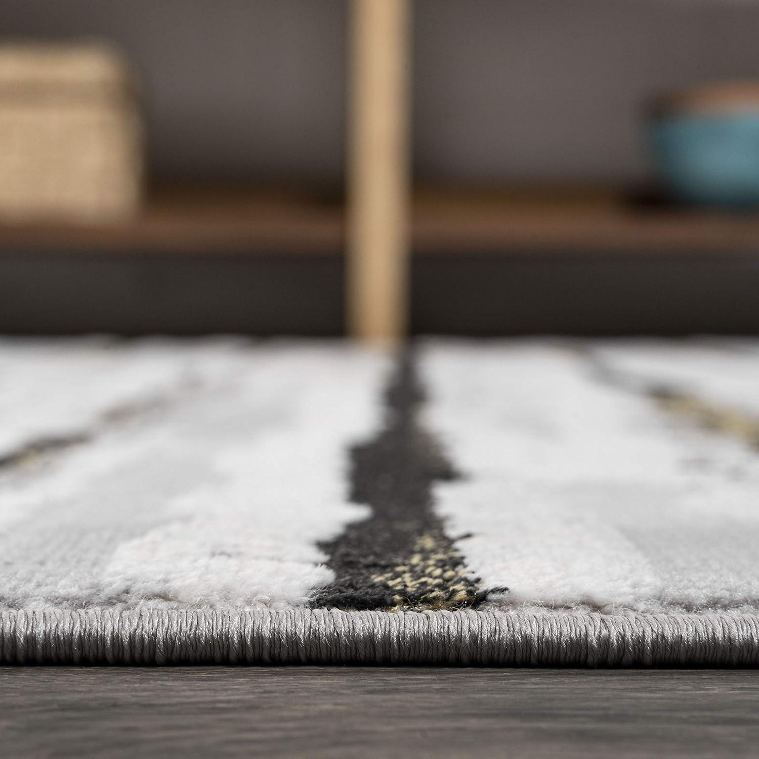 imageJONATHAN Y Batten Stripe GrayBlack Runner Rug 2X8 ft Modern for Living Room Bedroom Kitchen Office EasyCleaning High Traffic PetFriendly NonShedding SOR204B28GrayBlack