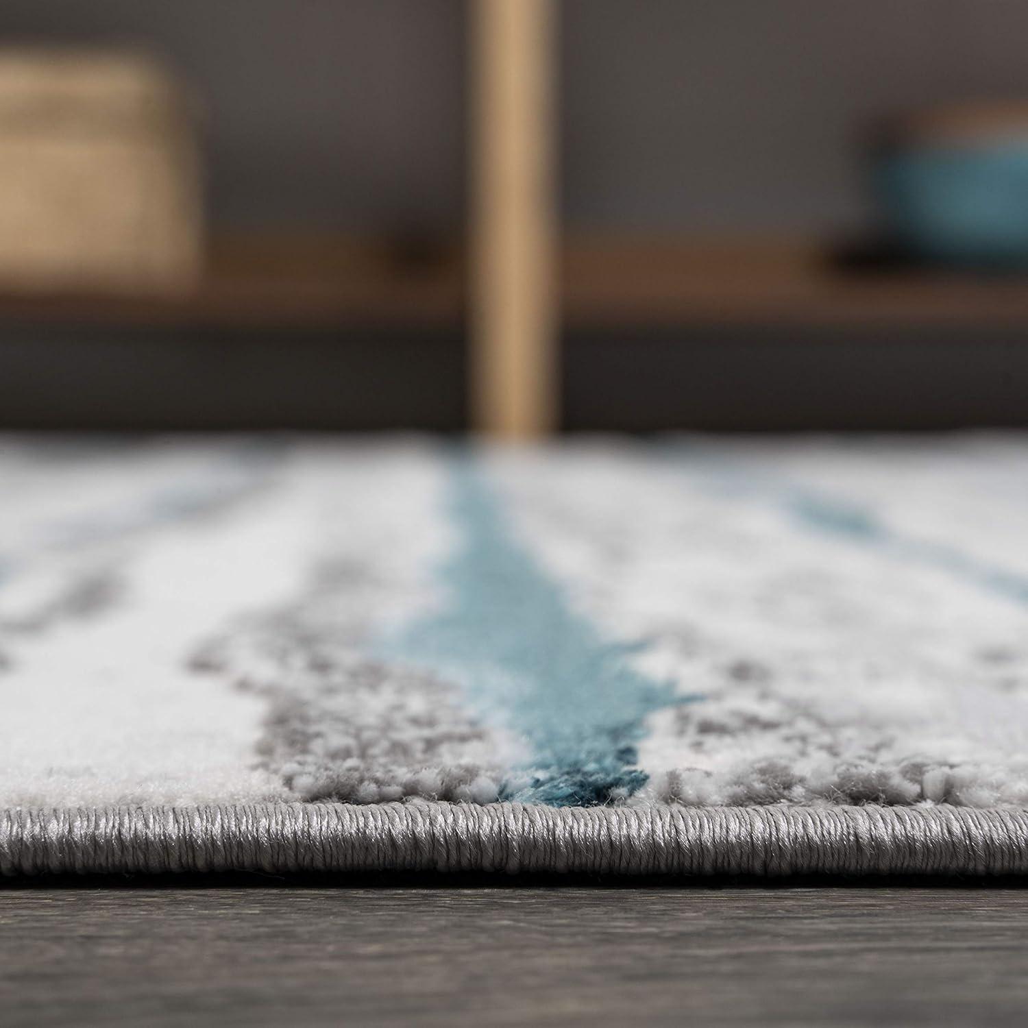 imageJONATHAN Y Batten Stripe GrayBlack Runner Rug 2X8 ft Modern for Living Room Bedroom Kitchen Office EasyCleaning High Traffic PetFriendly NonShedding SOR204B28GrayTurquoise