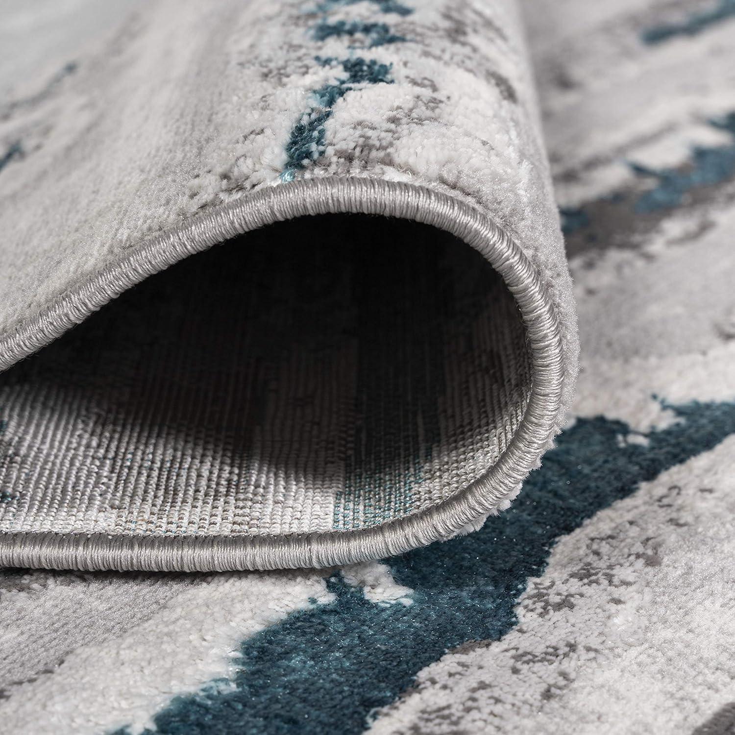 imageJONATHAN Y Batten Stripe GrayBlack Runner Rug 2X8 ft Modern for Living Room Bedroom Kitchen Office EasyCleaning High Traffic PetFriendly NonShedding SOR204B28GrayTurquoise