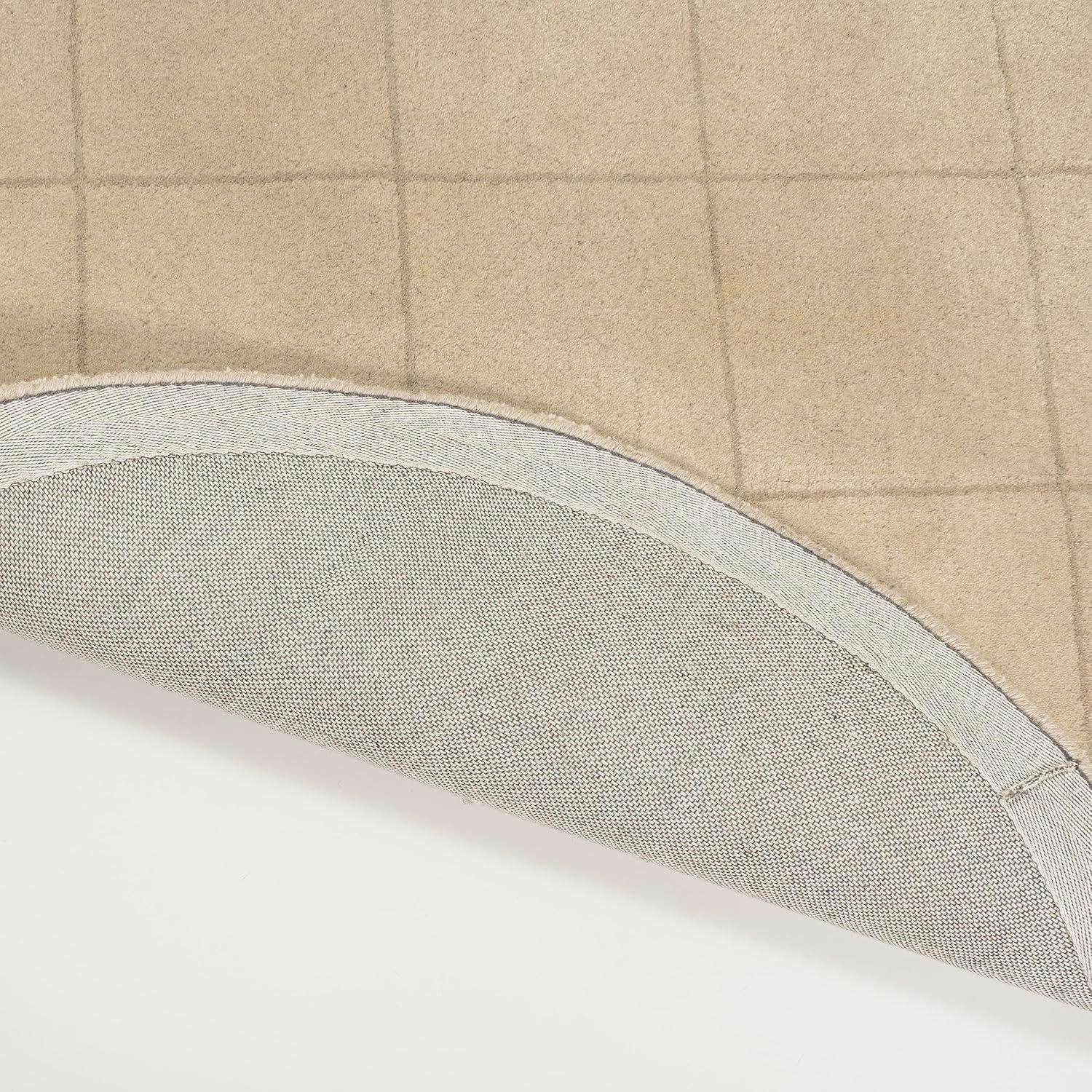 imageJONATHAN Y Bean Grid Handwoven Wool BeigeLight Brown Shaped Indoor Area Rug 5x8 Modern Plaid EasyCleaning for Living Room Bedroom Kitchen Pet Friendly NonShedding GST104A5BeigeLight Brown