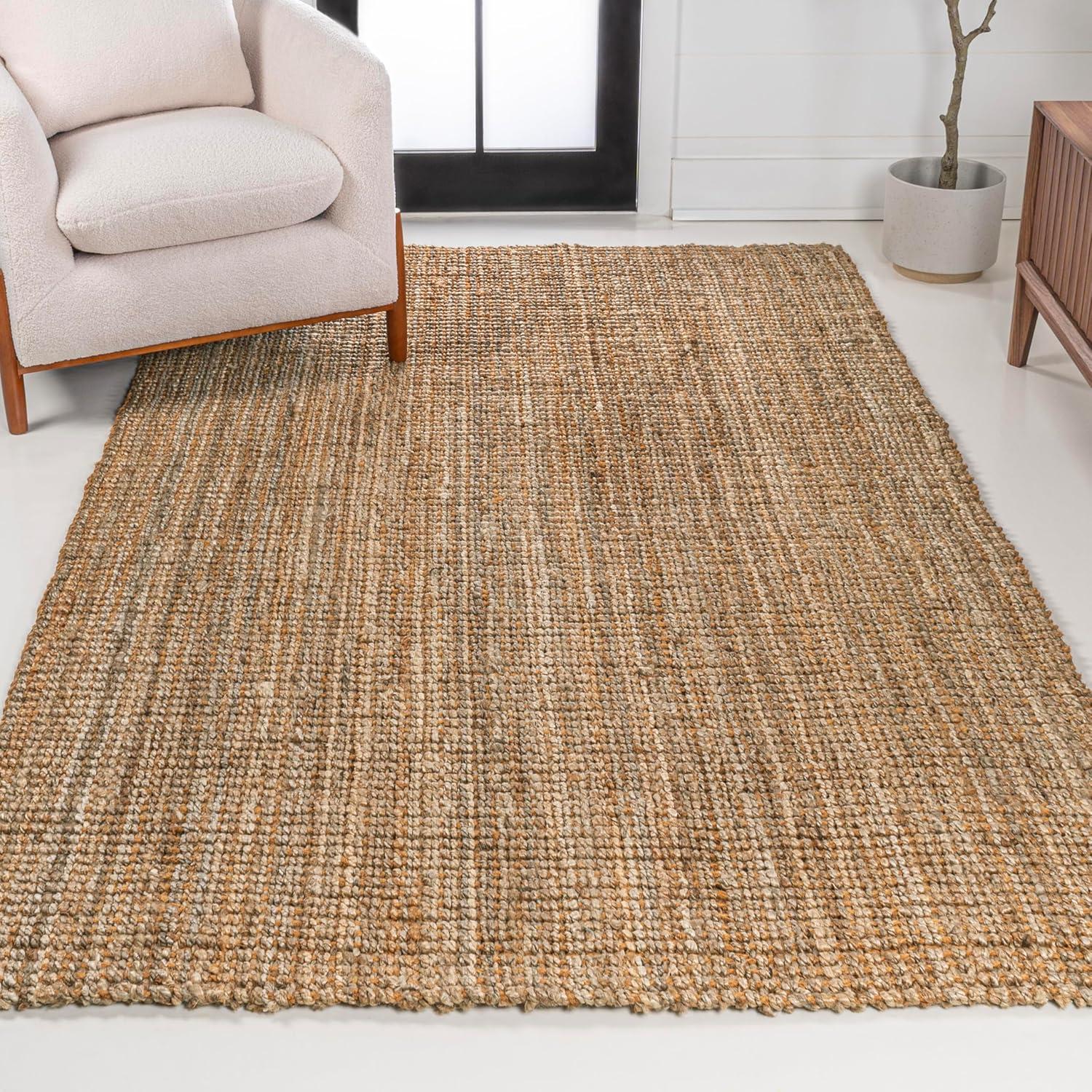 imageJONATHAN Y Biot Handwoven Jute Solid Natural Runner Rug 2x8 Traditional Rustic Farmhouse Coastal EasyCleaning for Living Room Bedroom Kitchen NonShedding NRF104A28Brown