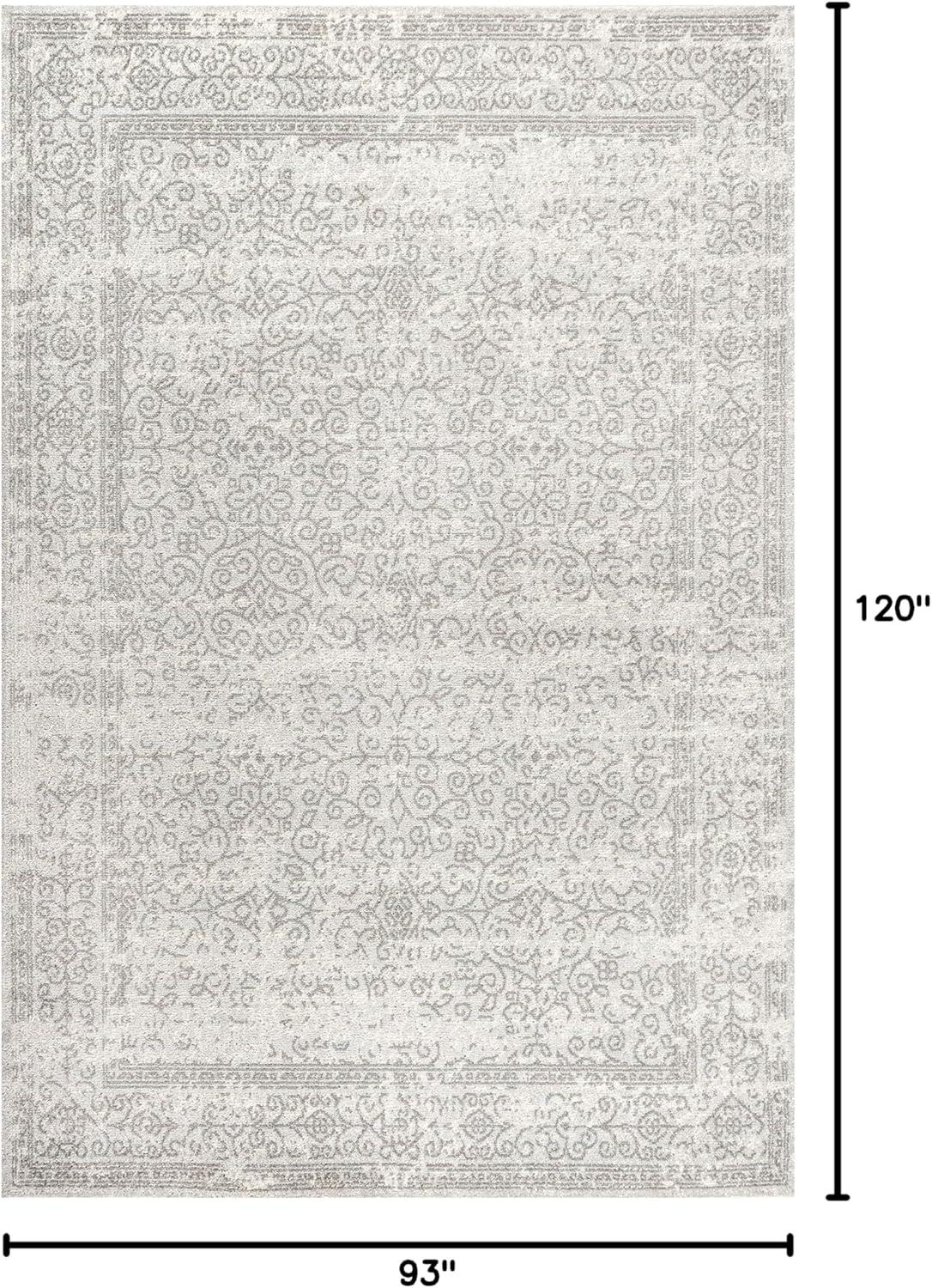imageJONATHAN Y Bohemian Ferro Filigree Blue Runner Rug 2x8 Vintage Casual Transitional EasyCleaning for Living Room Bedroom Kitchen Pet Friendly NonShedding BMF108B28GrayDark Gray