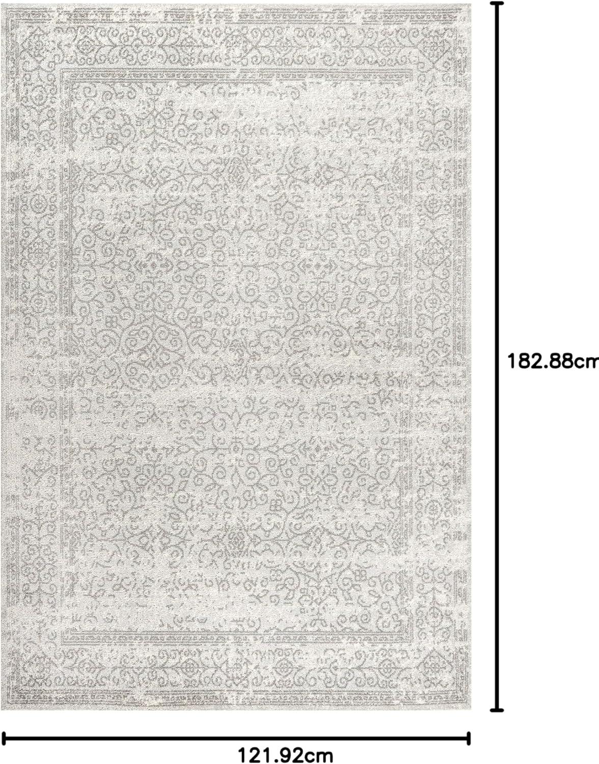 imageJONATHAN Y Bohemian Ferro Filigree Blue Runner Rug 2x8 Vintage Casual Transitional EasyCleaning for Living Room Bedroom Kitchen Pet Friendly NonShedding BMF108B28GrayDark Gray