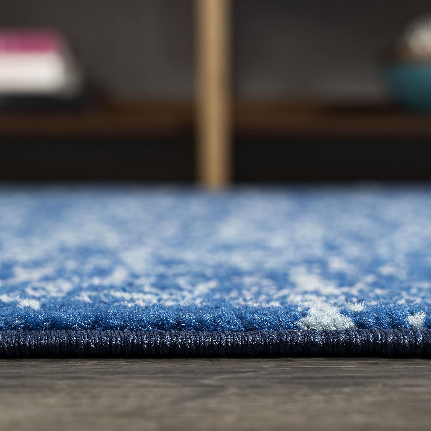 imageJONATHAN Y Bohemian Ferro Filigree Blue Runner Rug 2x8 Vintage Casual Transitional EasyCleaning for Living Room Bedroom Kitchen Pet Friendly NonShedding BMF108B28Blue