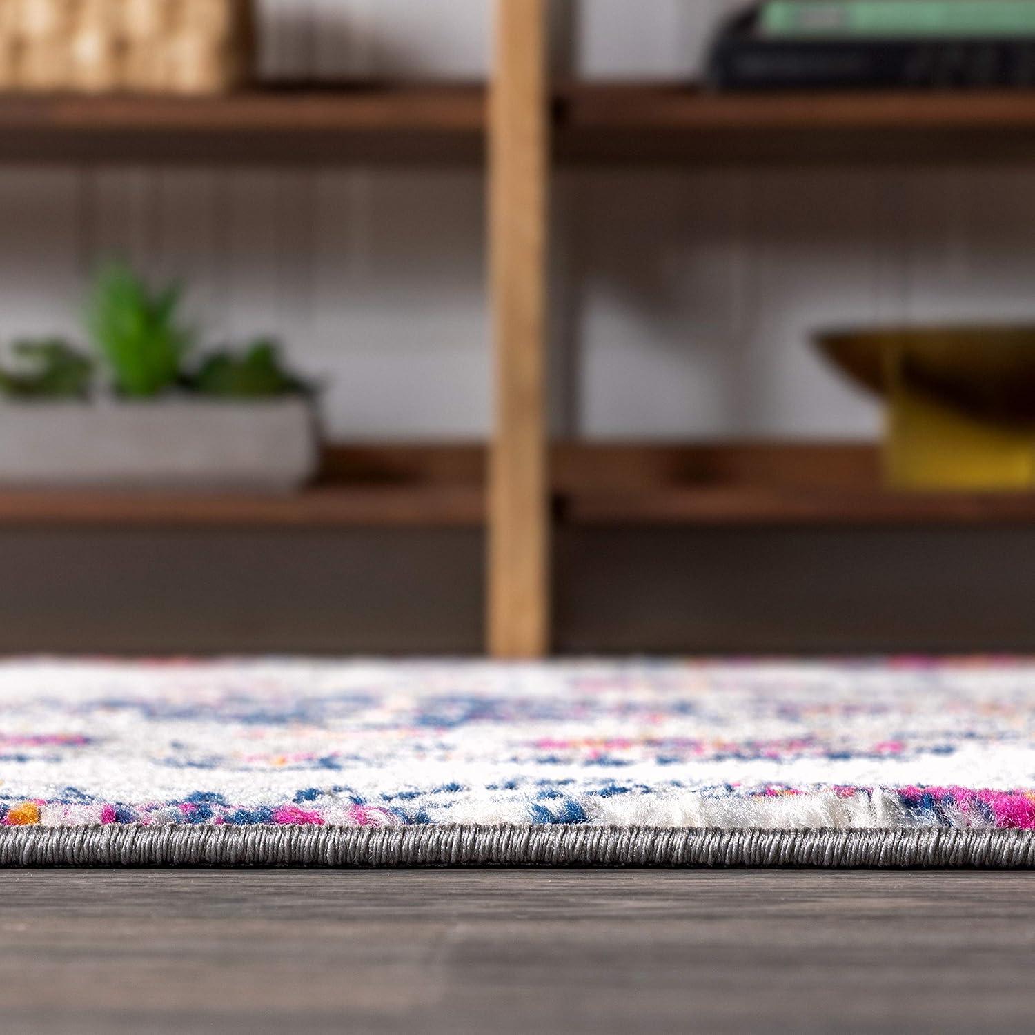 imageJONATHAN Y Boho Vintage Multi Runner Rug 2x8 Bohemian Flair Medallion Chic Floral Easy Cleaning High Traffic for Living Room Bedroom Kitchen Pet Friendly NonShedding BMF105A28Multi Color