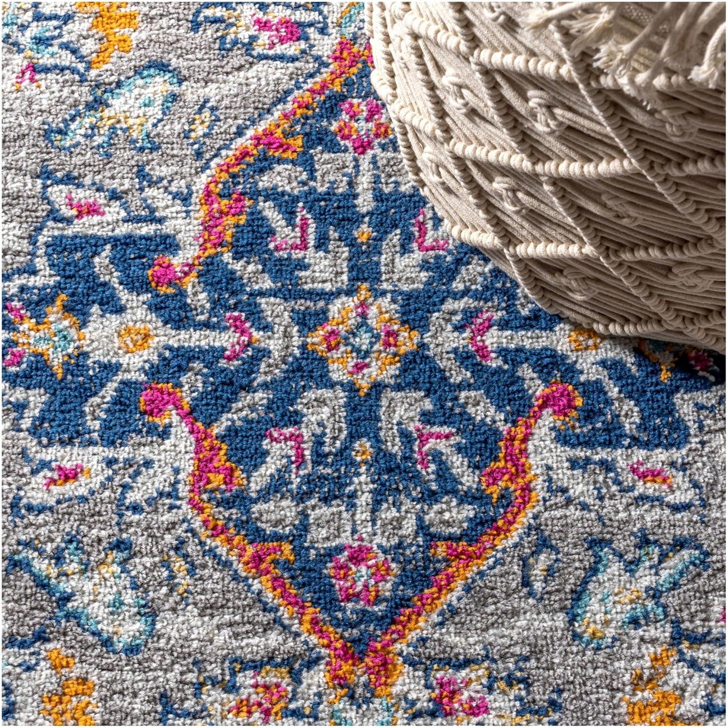imageJONATHAN Y Boho Vintage Multi Runner Rug 2x8 Bohemian Flair Medallion Chic Floral Easy Cleaning High Traffic for Living Room Bedroom Kitchen Pet Friendly NonShedding BMF105A28Multi Color