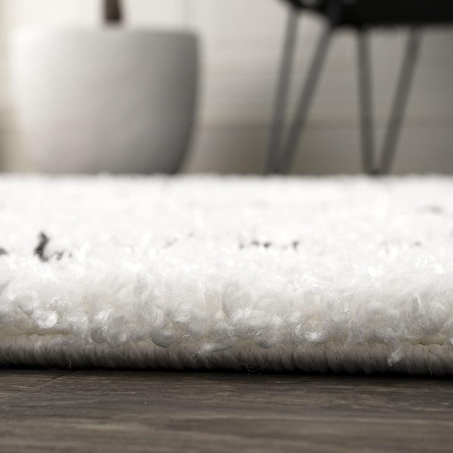 imageJONATHAN Y Catala Moroccan Diamond Shag WhiteGray Runner Rug 2x8 Bohemian Contemporary EasyCleaning for Living Room Bedroom Kitchen Pet Friendly NonShedding MOH405A28WhiteGray