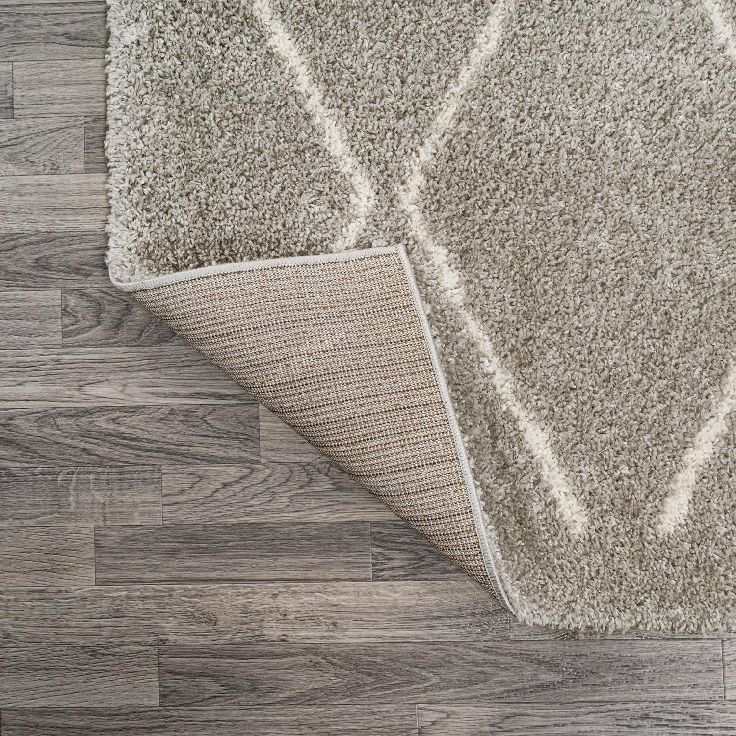 imageJONATHAN Y Catala Moroccan Diamond Shag WhiteGray Runner Rug 2x8 Bohemian Contemporary EasyCleaning for Living Room Bedroom Kitchen Pet Friendly NonShedding MOH405A28GrayIvory