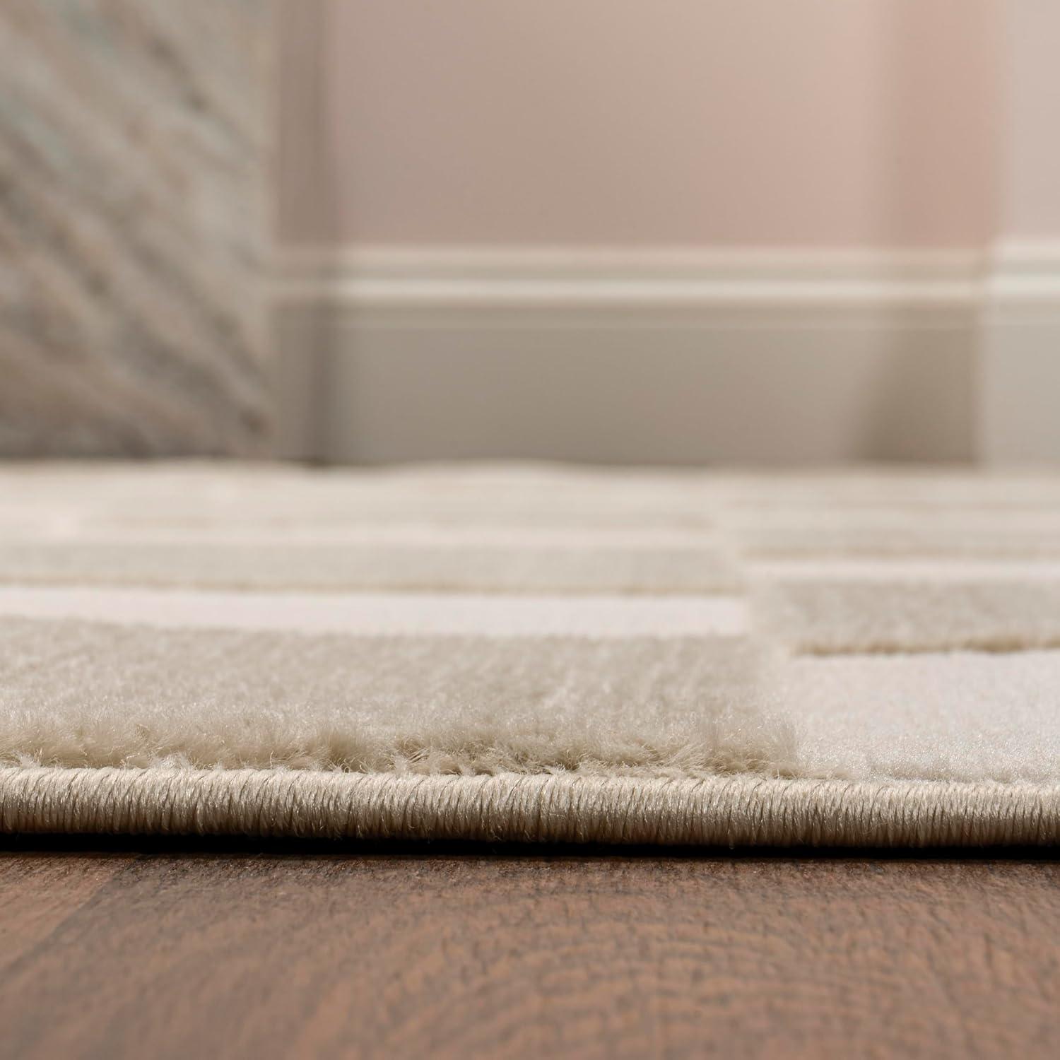 imageJONATHAN Y Checkerboard HighLow Runner Rug 2X8 WhiteCream Thea Modern Geometric for Living Room Bedroom Kitchen Office EasyCleaning High Traffic PetFriendly NonShedding SND103B28BeigeCream