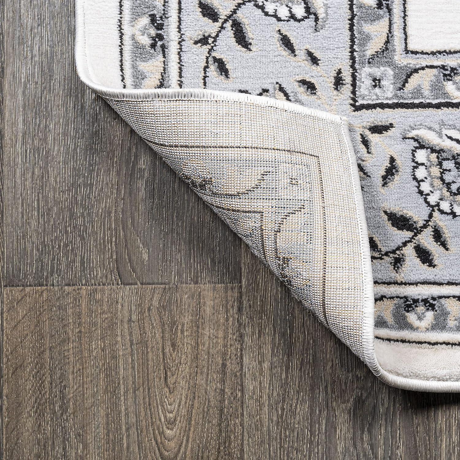 imageJONATHAN Y Cherie French Cottage BlackCream Runner Rug 2x8 Vintage Bohemian EasyCleaning for Living Room Bedroom Kitchen Pet Friendly NonShedding MDP505D28CreamLight Gray