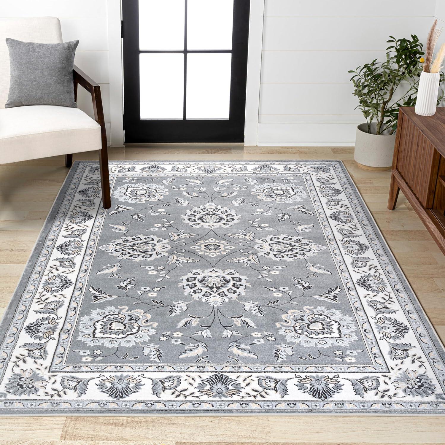 imageJONATHAN Y Cherie French Cottage BlackCream Runner Rug 2x8 Vintage Bohemian EasyCleaning for Living Room Bedroom Kitchen Pet Friendly NonShedding MDP505D28GrayCream