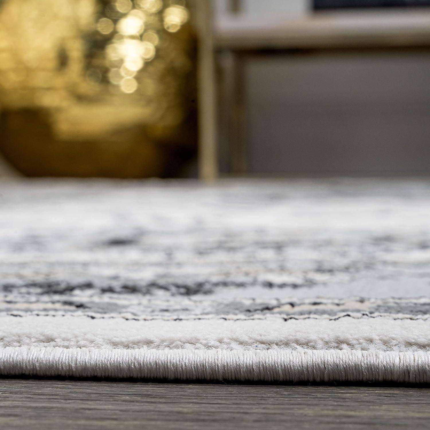 imageJONATHAN Y Cherie French Cottage BlackCream Runner Rug 2x8 Vintage Bohemian EasyCleaning for Living Room Bedroom Kitchen Pet Friendly NonShedding MDP505D28CreamLight Gray