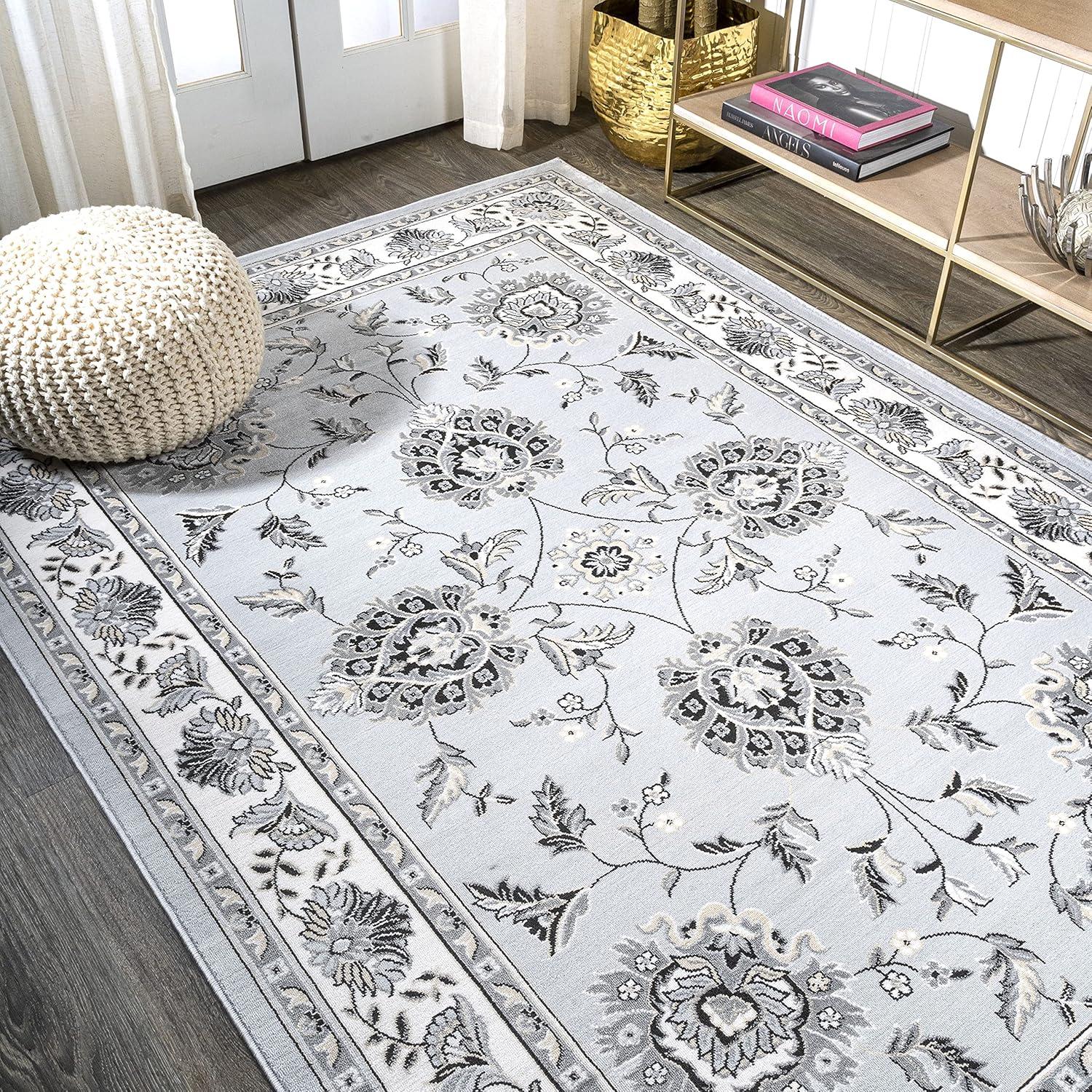 imageJONATHAN Y Cherie French Cottage BlackCream Runner Rug 2x8 Vintage Bohemian EasyCleaning for Living Room Bedroom Kitchen Pet Friendly NonShedding MDP505D28Light GrayCream