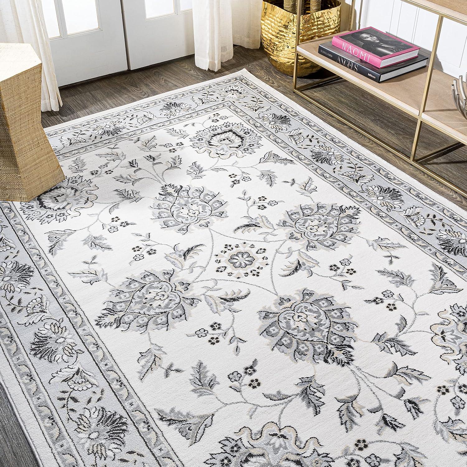 imageJONATHAN Y Cherie French Cottage BlackCream Runner Rug 2x8 Vintage Bohemian EasyCleaning for Living Room Bedroom Kitchen Pet Friendly NonShedding MDP505D28CreamLight Gray