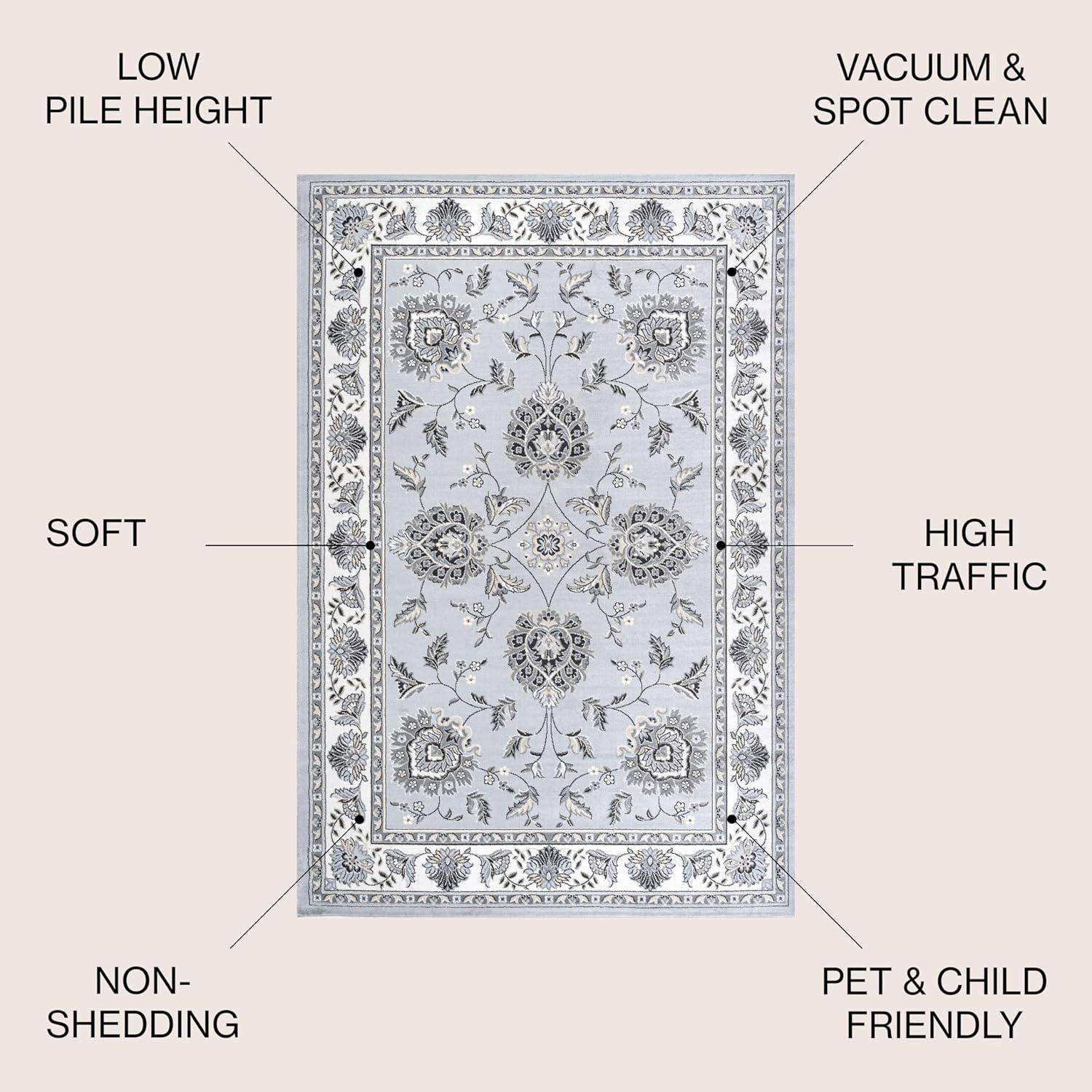 imageJONATHAN Y Cherie French Cottage BlackCream Runner Rug 2x8 Vintage Bohemian EasyCleaning for Living Room Bedroom Kitchen Pet Friendly NonShedding MDP505D28Light GrayCream