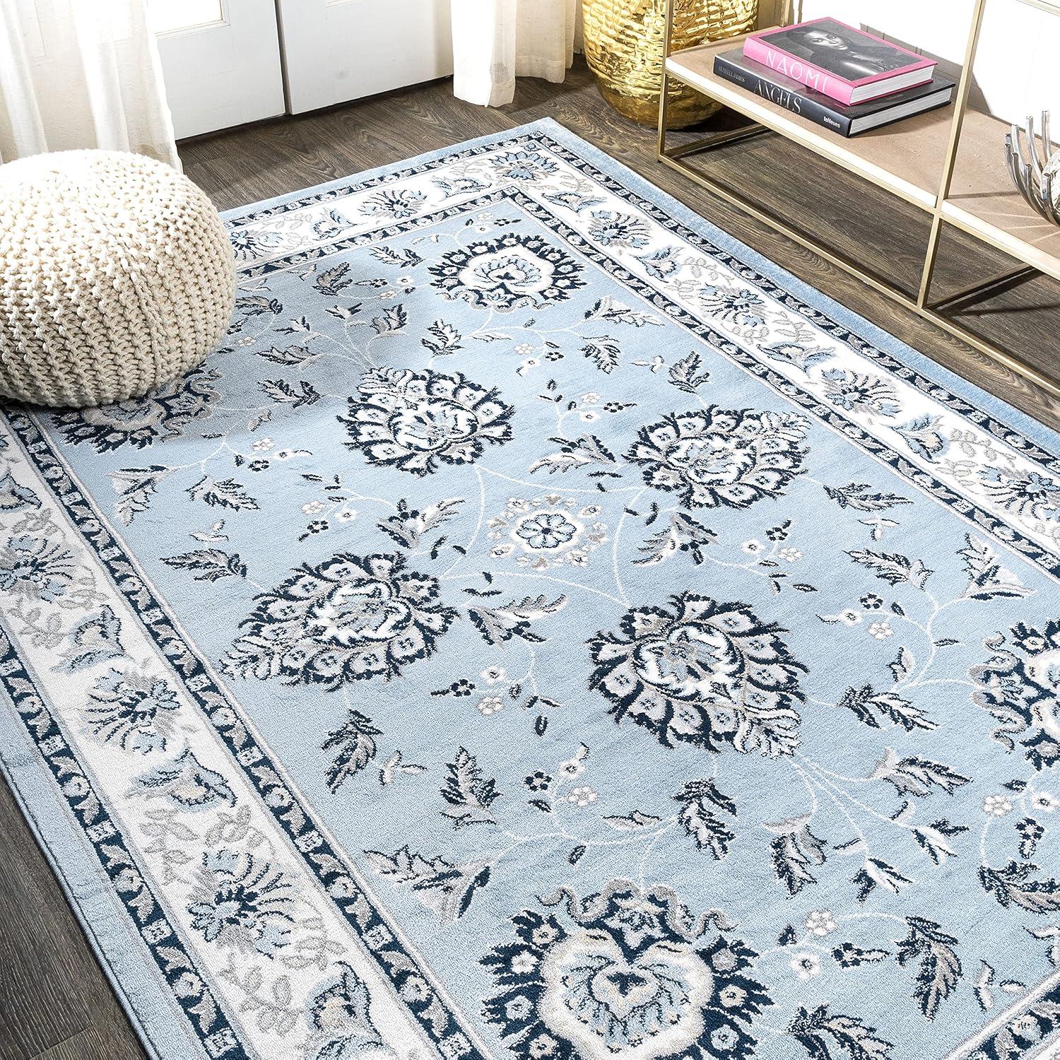 imageJONATHAN Y Cherie French Cottage BlackCream Runner Rug 2x8 Vintage Bohemian EasyCleaning for Living Room Bedroom Kitchen Pet Friendly NonShedding MDP505D28BlueCream