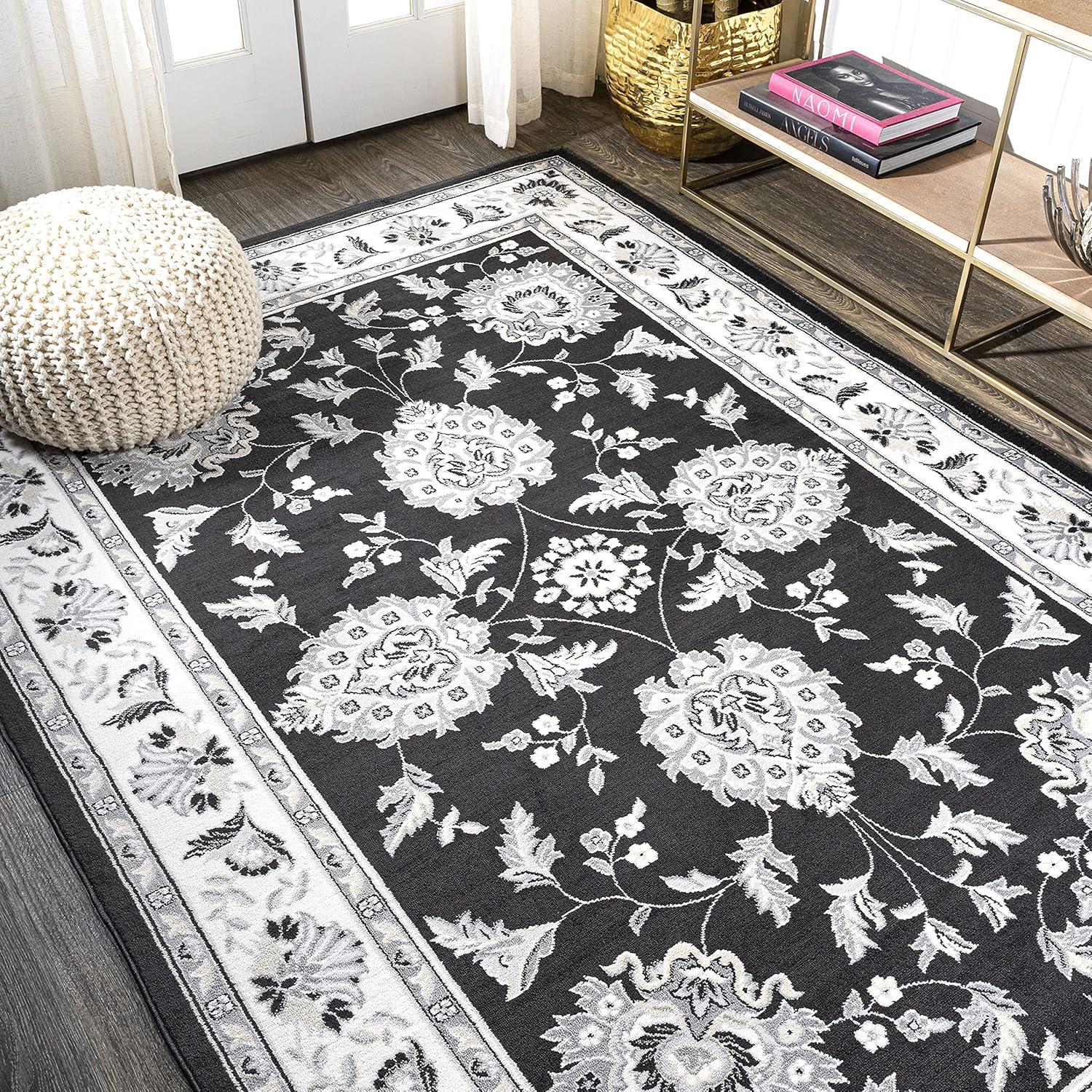 imageJONATHAN Y Cherie French Cottage BlackCream Runner Rug 2x8 Vintage Bohemian EasyCleaning for Living Room Bedroom Kitchen Pet Friendly NonShedding MDP505D28BlackCream