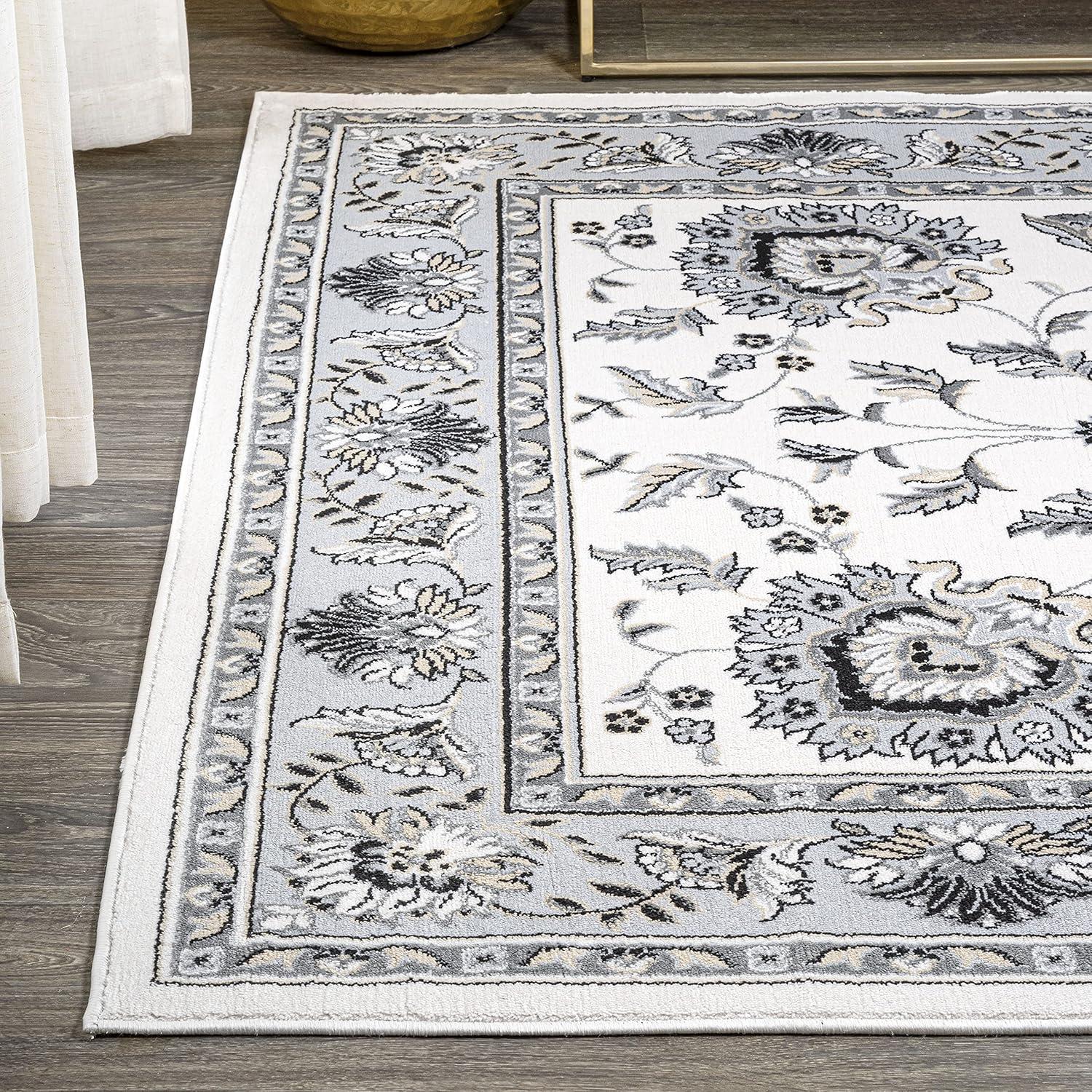 imageJONATHAN Y Cherie French Cottage BlackCream Runner Rug 2x8 Vintage Bohemian EasyCleaning for Living Room Bedroom Kitchen Pet Friendly NonShedding MDP505D28CreamLight Gray