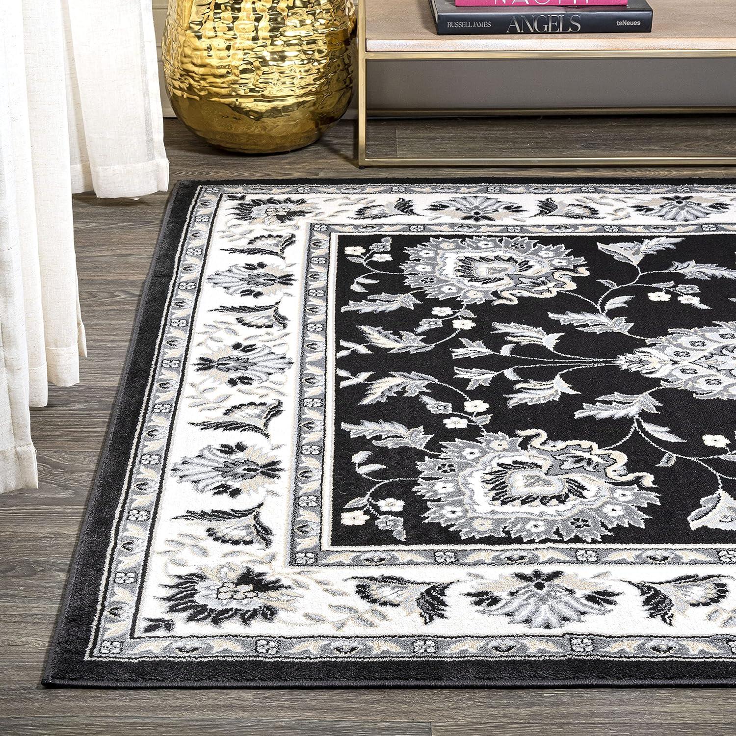 imageJONATHAN Y Cherie French Cottage BlackCream Runner Rug 2x8 Vintage Bohemian EasyCleaning for Living Room Bedroom Kitchen Pet Friendly NonShedding MDP505D28BlackCream