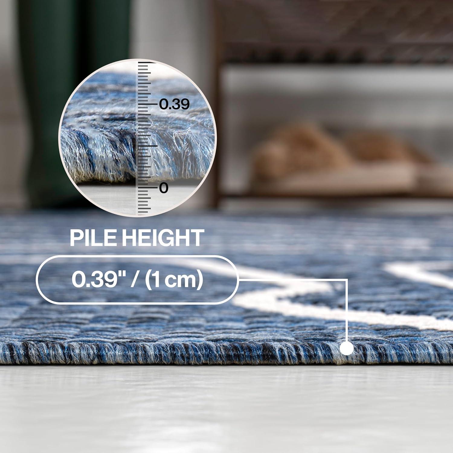 imageJONATHAN Y Coastal Organic Shapes Indoor Outdoor Area Rug 8X10 BlackCream Nolan Modern for Backyard Patio Porch EasyCleaning High Traffic PetFriendly NonShedding TSN307B8NavyCream