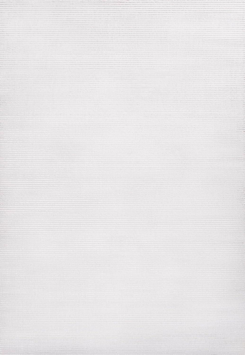 imageJONATHAN Y Cole Pinstripe HighLow CreamSilver Indoor Area Rug 8x10 Modern Minimalist EasyCleaning for Living Room Bedroom Kitchen Pet Friendly NonShedding CAR101A8WhiteSilver