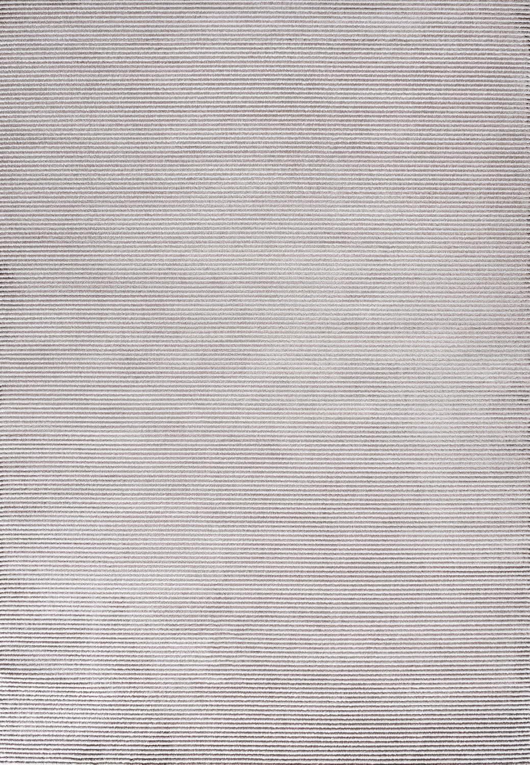 imageJONATHAN Y Cole Pinstripe HighLow CreamSilver Indoor Area Rug 8x10 Modern Minimalist EasyCleaning for Living Room Bedroom Kitchen Pet Friendly NonShedding CAR101A8DarksilverWhite