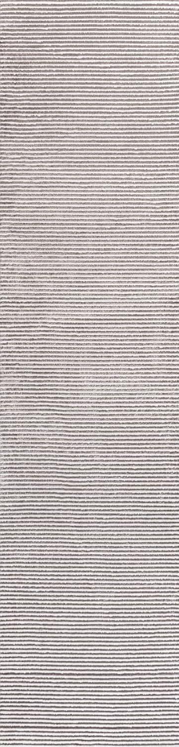 imageJONATHAN Y Cole Pinstripe HighLow CreamSilver Indoor Area Rug 8x10 Modern Minimalist EasyCleaning for Living Room Bedroom Kitchen Pet Friendly NonShedding CAR101A8DarksilverWhite
