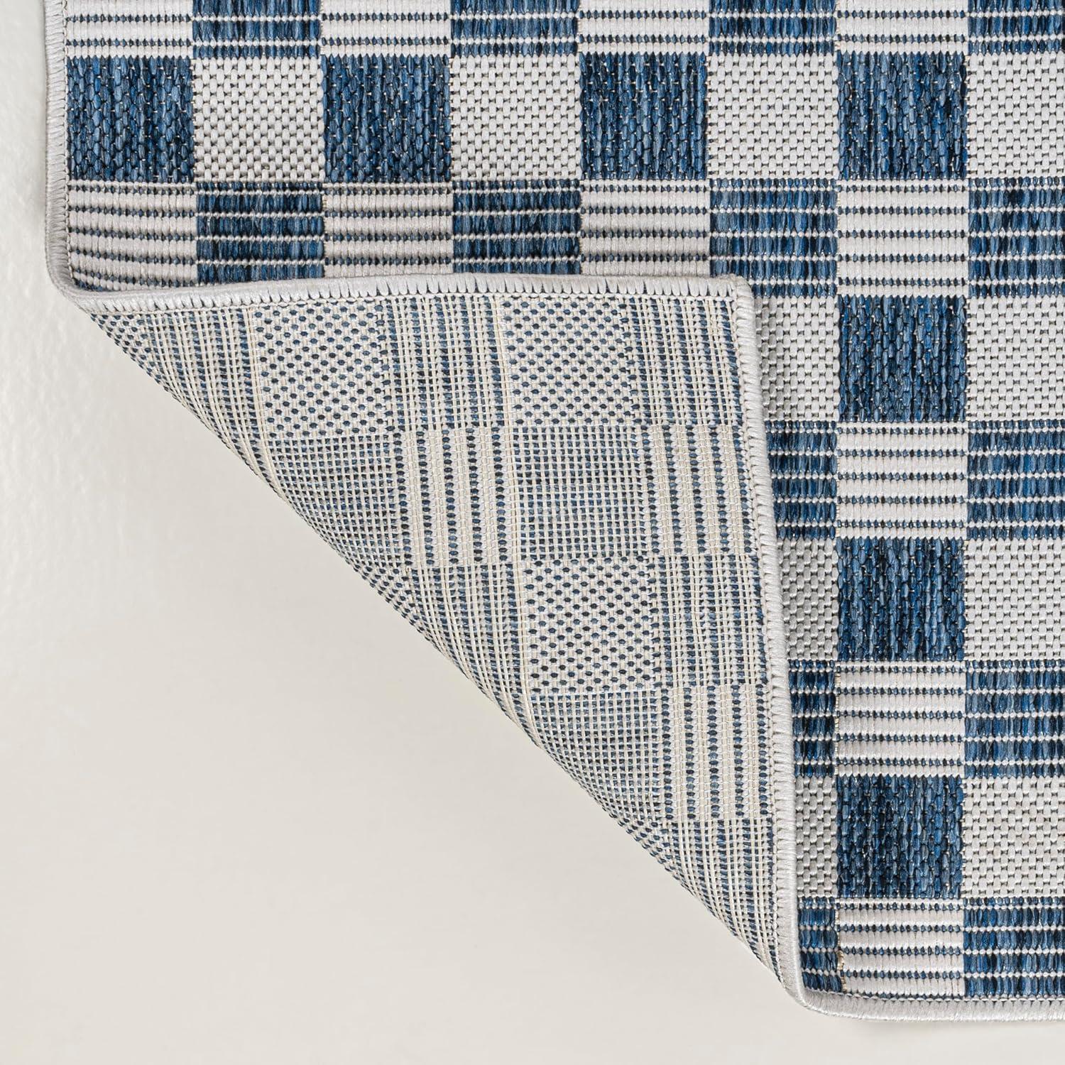 imageJONATHAN Y Cottage Checkerboard Indoor Outdoor Runner Rug 2X8 NavyCream Aimee Traditional for Backyard Patio Porch EasyCleaning High Traffic PetFriendly NonShedding TSN204B28NavyCream