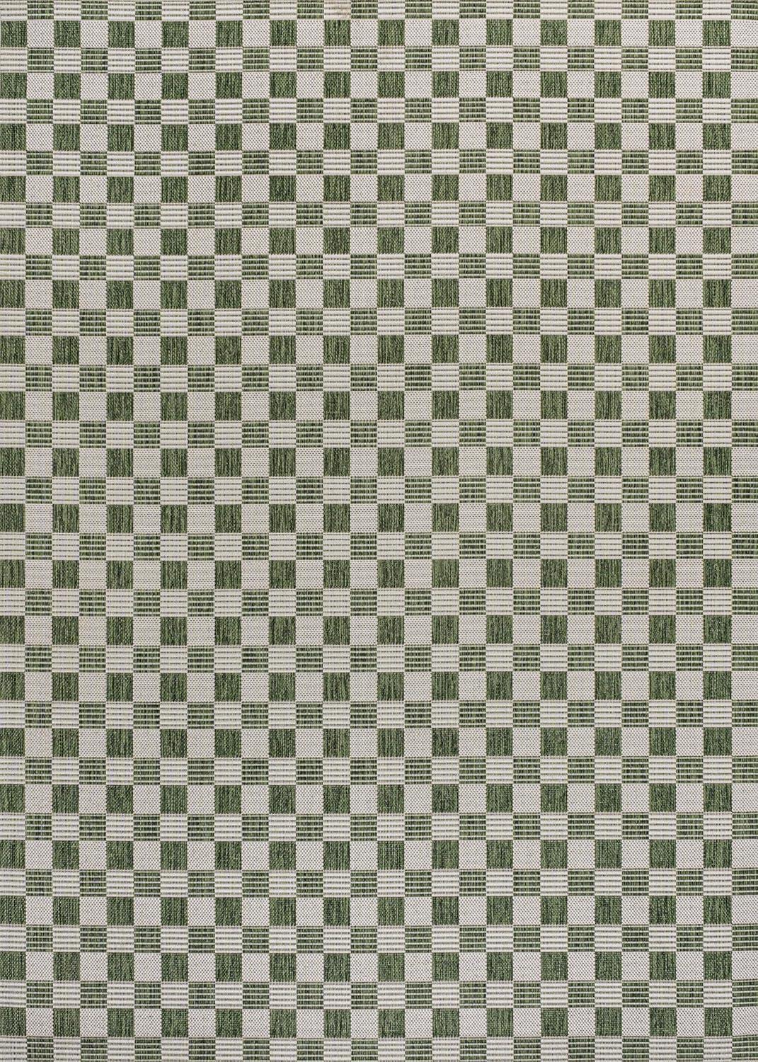 imageJONATHAN Y Cottage Checkerboard Indoor Outdoor Runner Rug 2X8 NavyCream Aimee Traditional for Backyard Patio Porch EasyCleaning High Traffic PetFriendly NonShedding TSN204B28GreenCream