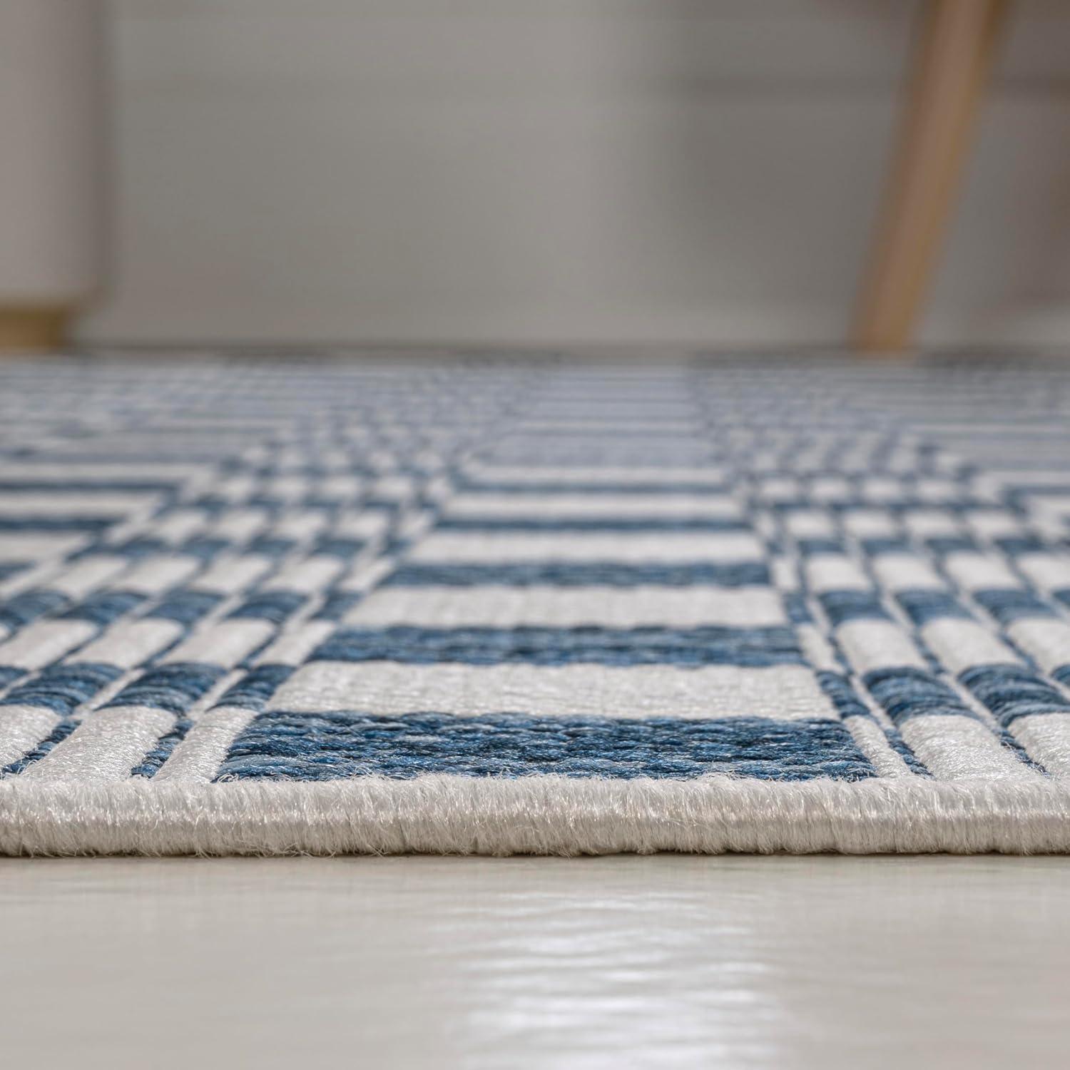 imageJONATHAN Y Cottage Checkerboard Indoor Outdoor Runner Rug 2X8 NavyCream Aimee Traditional for Backyard Patio Porch EasyCleaning High Traffic PetFriendly NonShedding TSN204B28NavyCream