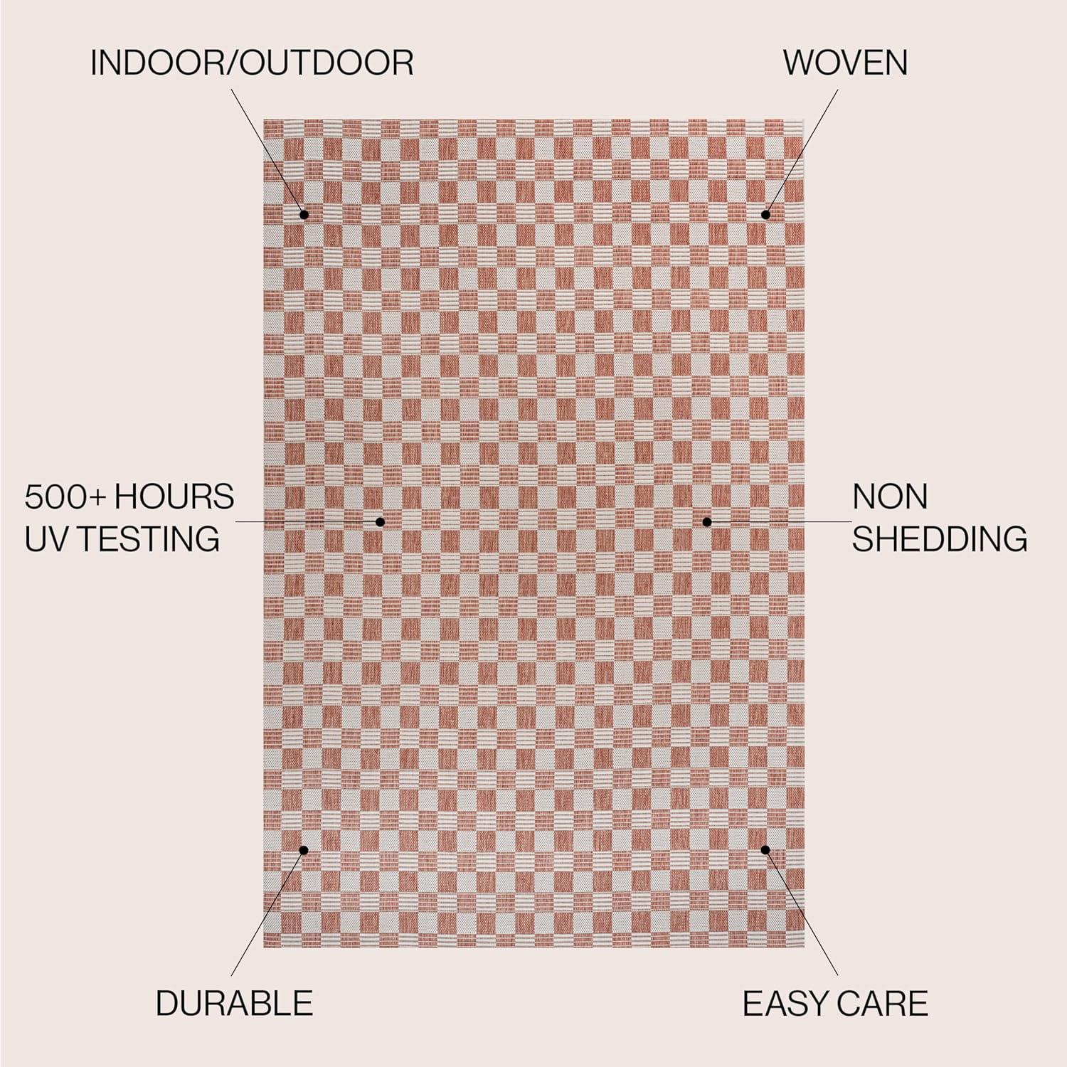 imageJONATHAN Y Cottage Checkerboard Indoor Outdoor Runner Rug 2X8 NavyCream Aimee Traditional for Backyard Patio Porch EasyCleaning High Traffic PetFriendly NonShedding TSN204B28SalmonCream