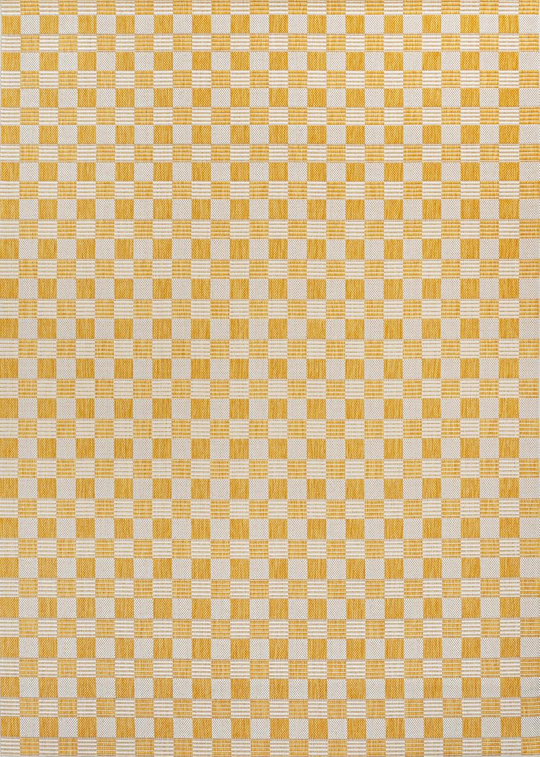 imageJONATHAN Y Cottage Checkerboard Indoor Outdoor Runner Rug 2X8 NavyCream Aimee Traditional for Backyard Patio Porch EasyCleaning High Traffic PetFriendly NonShedding TSN204B28YellowCream