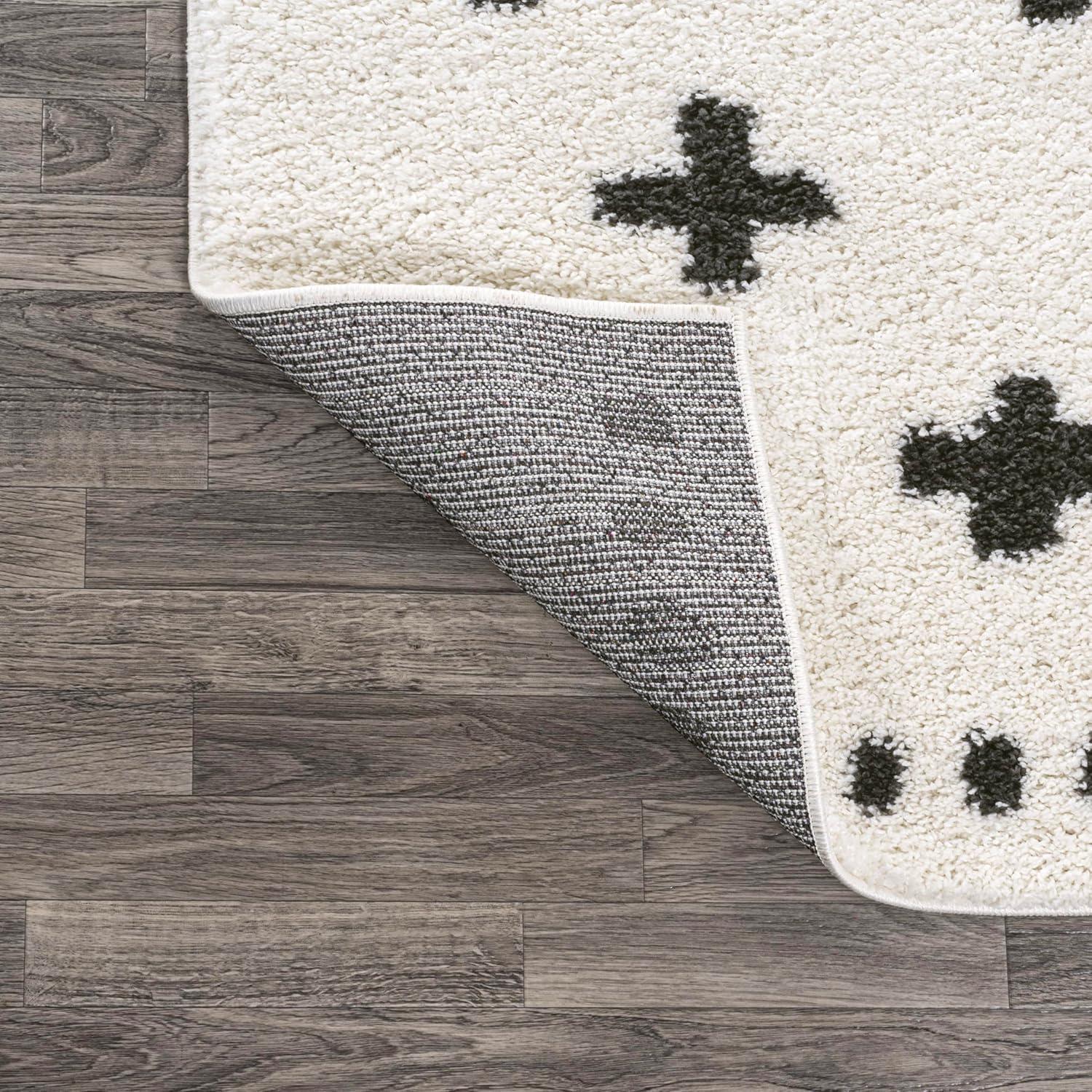 imageJONATHAN Y Cristo Berber Geometric Shag WhiteGray Runner Rug 2x8 Bohemian Contemporary EasyCleaning for Living Room Bedroom Kitchen Pet Friendly NonShedding MOH403A28WhiteGray