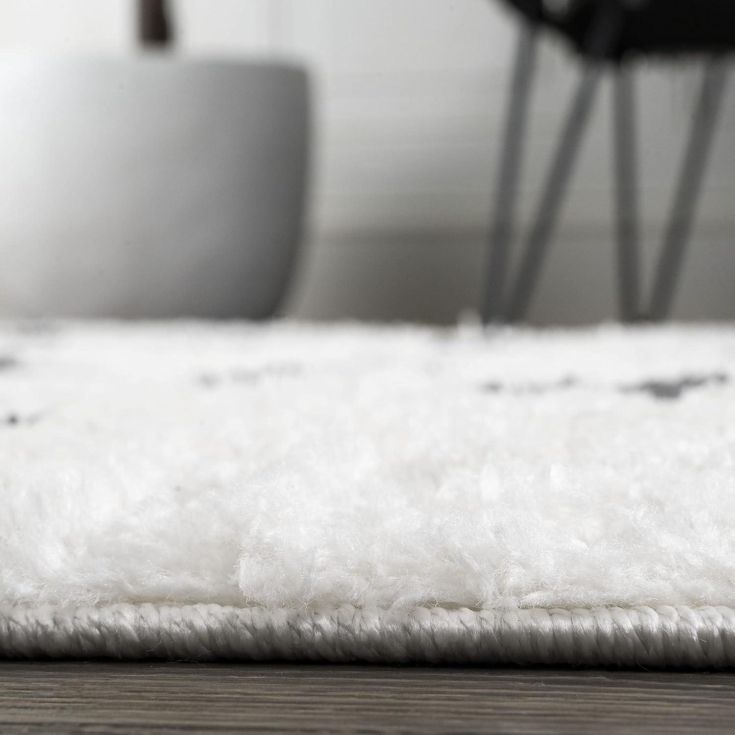 imageJONATHAN Y Cristo Berber Geometric Shag WhiteGray Runner Rug 2x8 Bohemian Contemporary EasyCleaning for Living Room Bedroom Kitchen Pet Friendly NonShedding MOH403A28WhiteGray