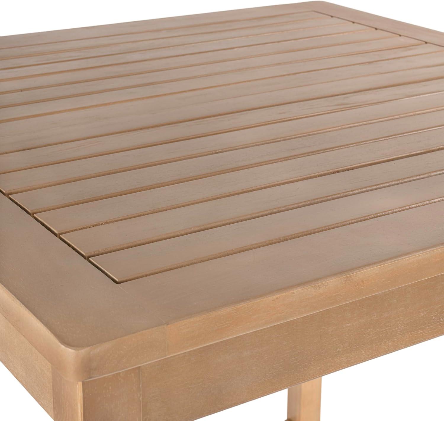 imageJONATHAN Y DNG2000A3SET Porto Modern Coastal 3Piece Acacia Wood Outdoor Bar Set with Cushions Contemporary Transitional Rustic Bohemian Cottage BeigeLight TeakBeigeLight Teak