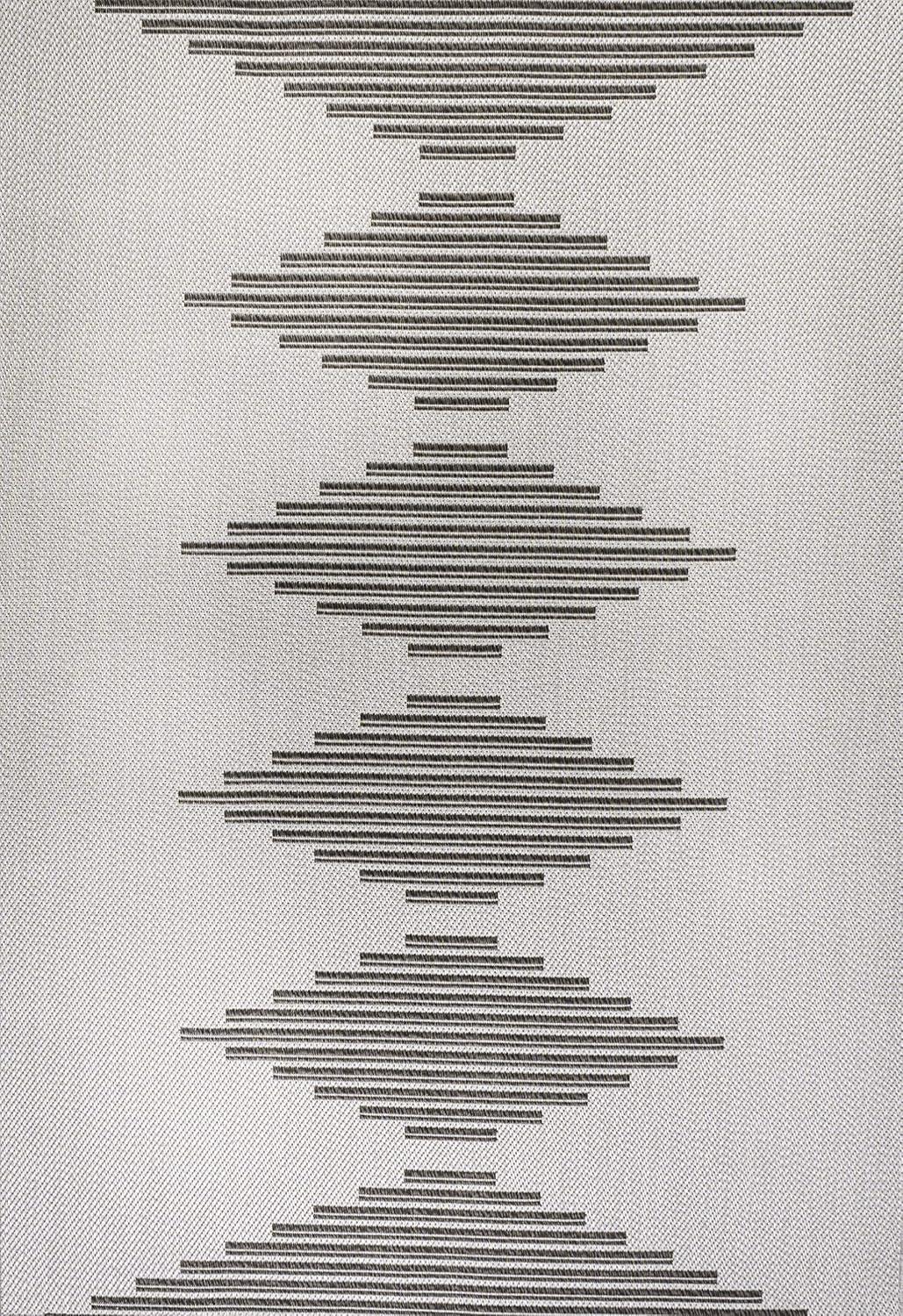 imageJONATHAN Y Diamond Stripe Indoor Outdoor Area Rug 8X10 BeigeOrange Vinales for Backyard Patio Porch EasyCleaning High Traffic PetFriendly NonShedding SMB204A8Light GrayBlack