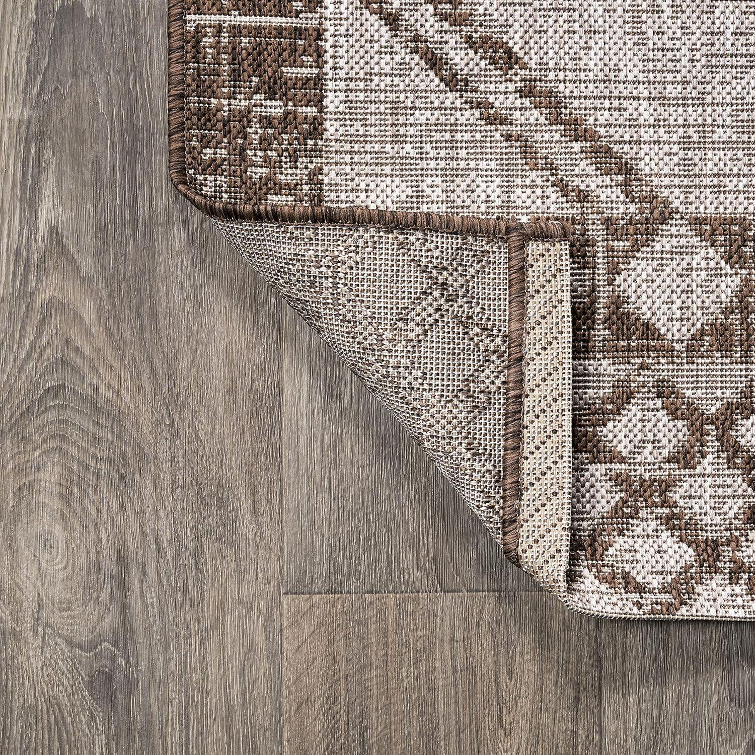 imageJONATHAN Y Diamond Tribal Medallion Indoor Outdoor Runner Rug 2X8 BlackIvory Marokko for Backyard Patio Porch EasyCleaning High Traffic PetFriendly NonShedding SMB127F28BeigeBrown