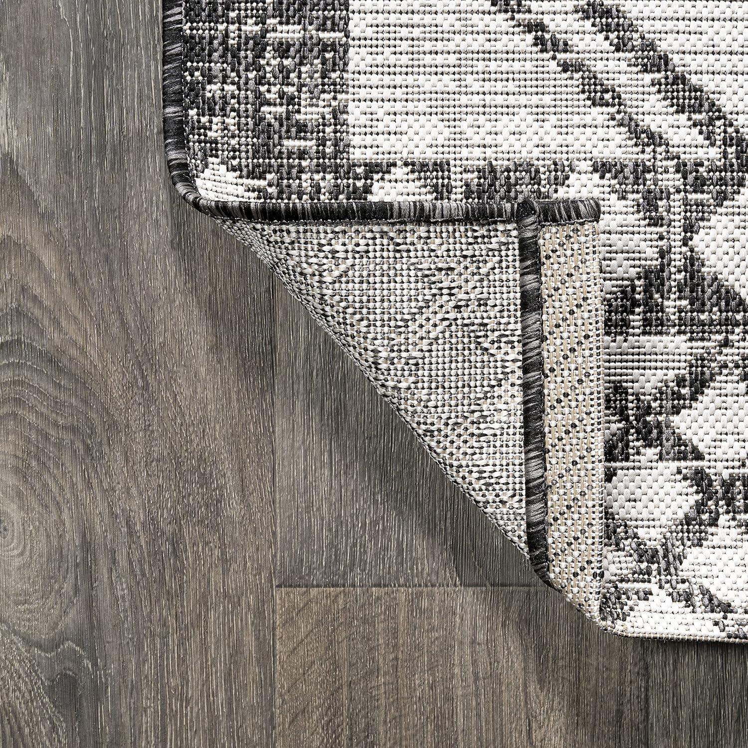 imageJONATHAN Y Diamond Tribal Medallion Indoor Outdoor Runner Rug 2X8 BlackIvory Marokko for Backyard Patio Porch EasyCleaning High Traffic PetFriendly NonShedding SMB127F28IvoryBlack