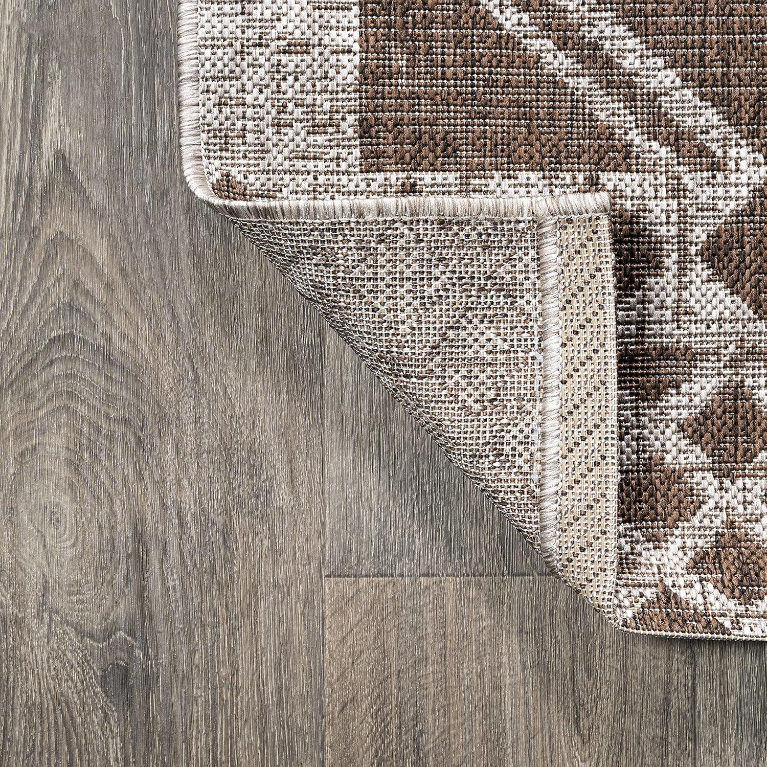 imageJONATHAN Y Diamond Tribal Medallion Indoor Outdoor Runner Rug 2X8 BlackIvory Marokko for Backyard Patio Porch EasyCleaning High Traffic PetFriendly NonShedding SMB127F28BrownBeige